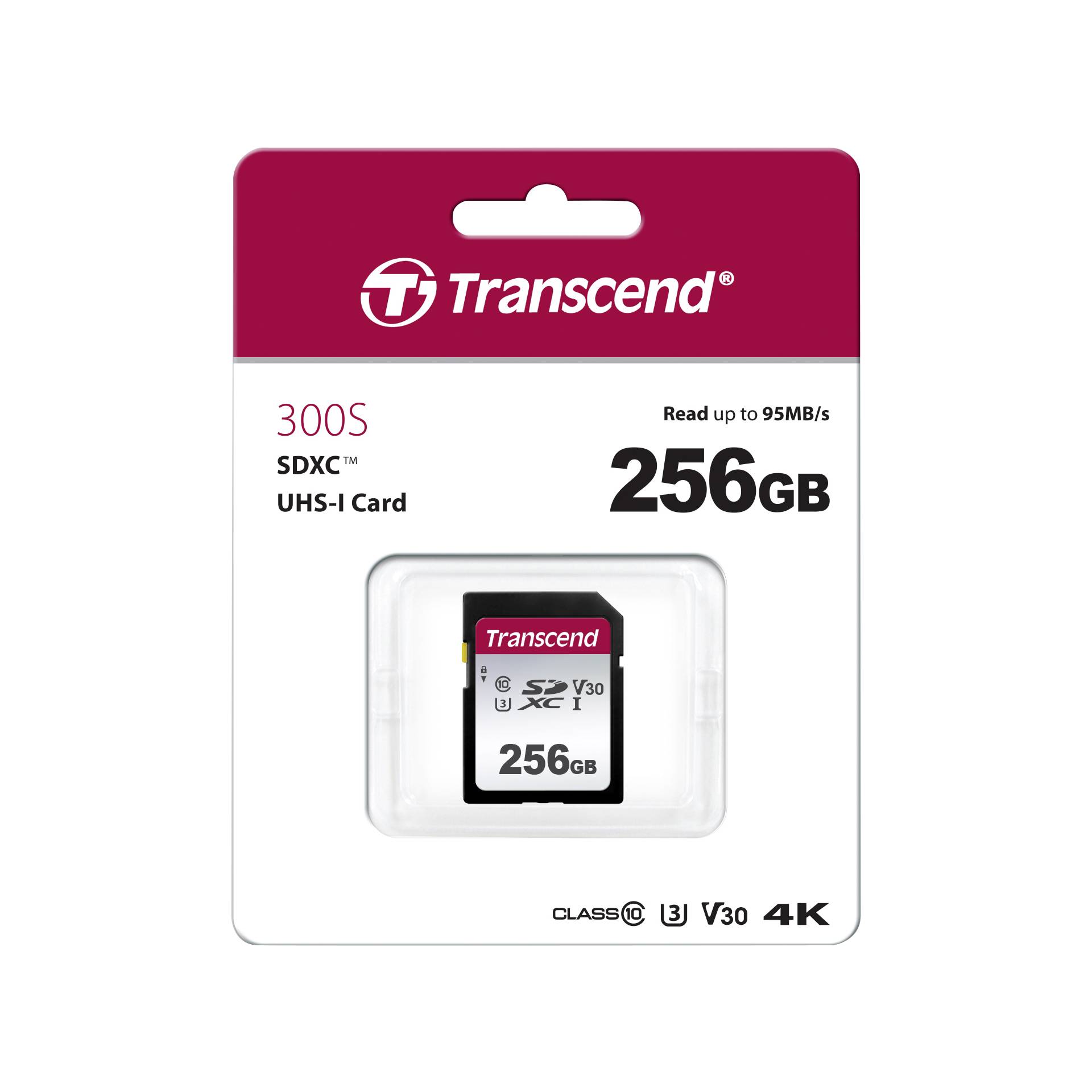 Transcend SDXC 300S        256GB Class 10 UHS-I U3 V30