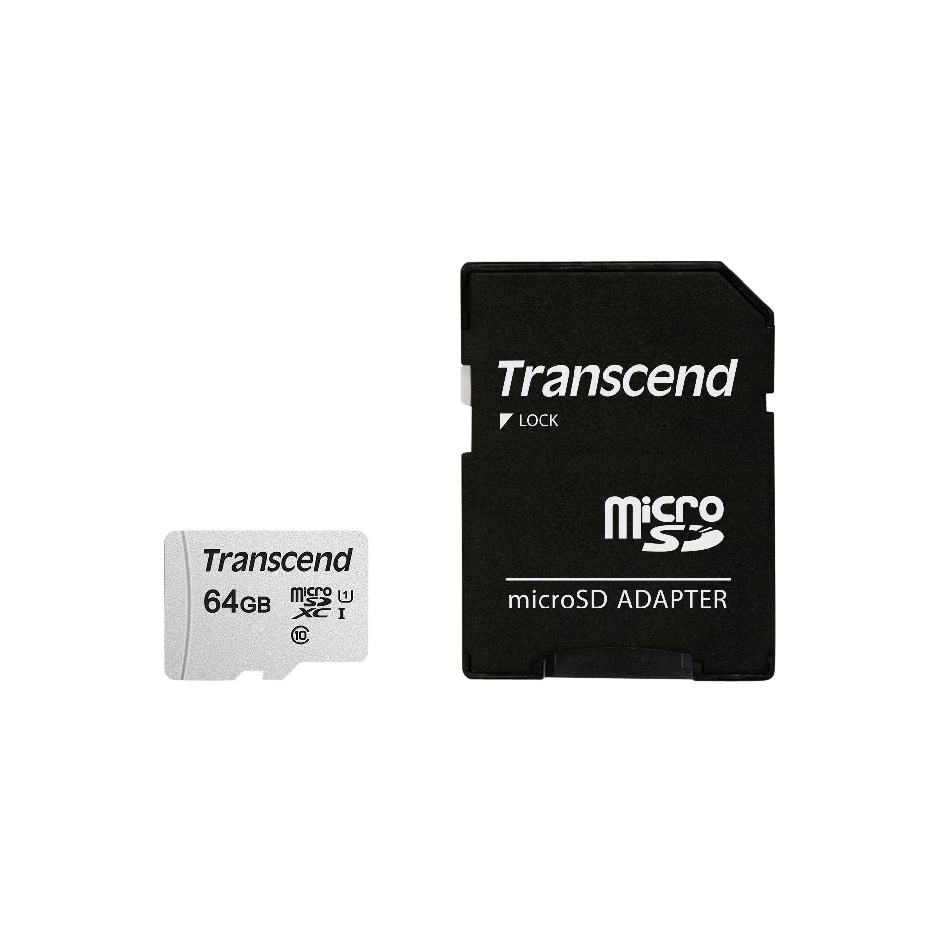Transcend microSDXC 300S-A  64GB Class 10 UHS-I U1