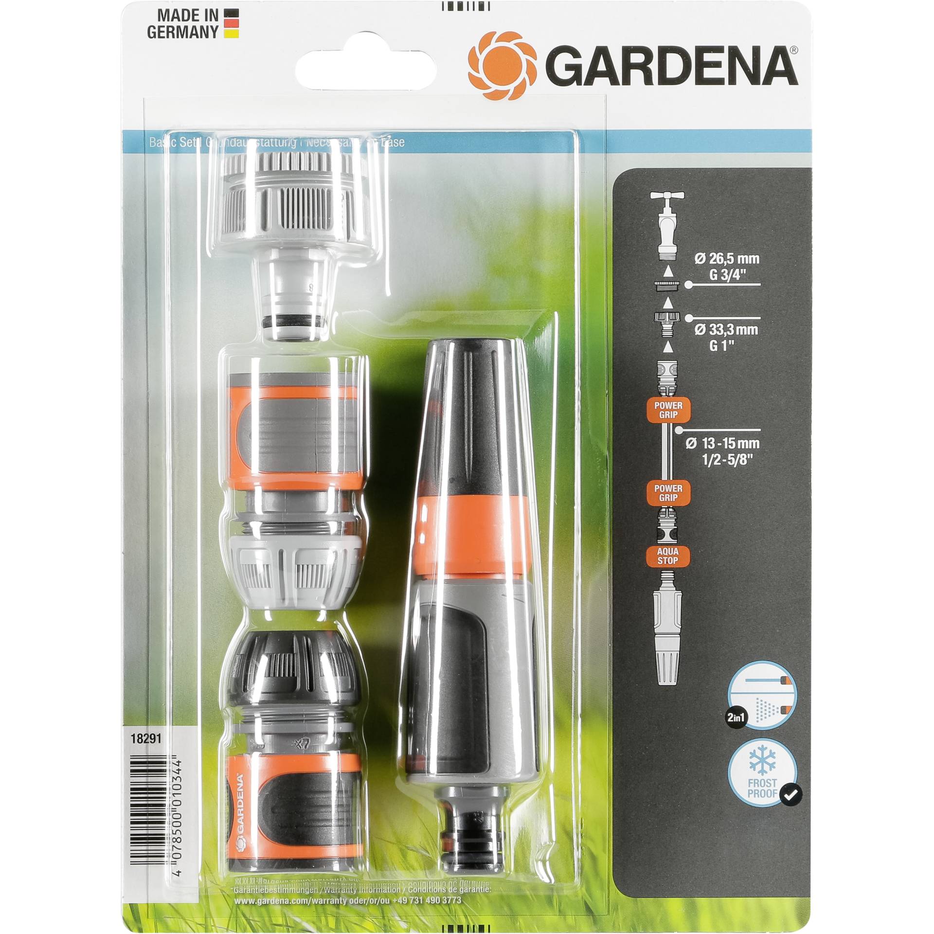 Gardena equipaggiamento di base 1x 18202/5305,18215+18213,18