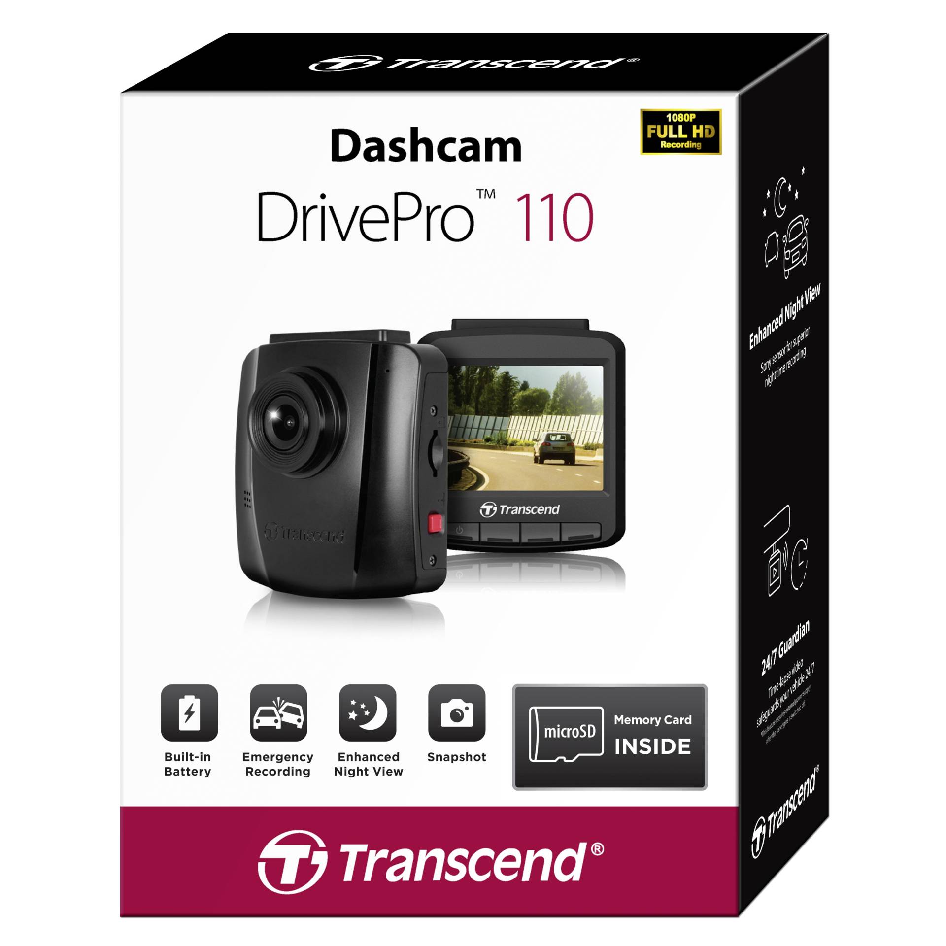 Transcend DrivePro 110 Onboard camera incl. 32GB microSDHC M