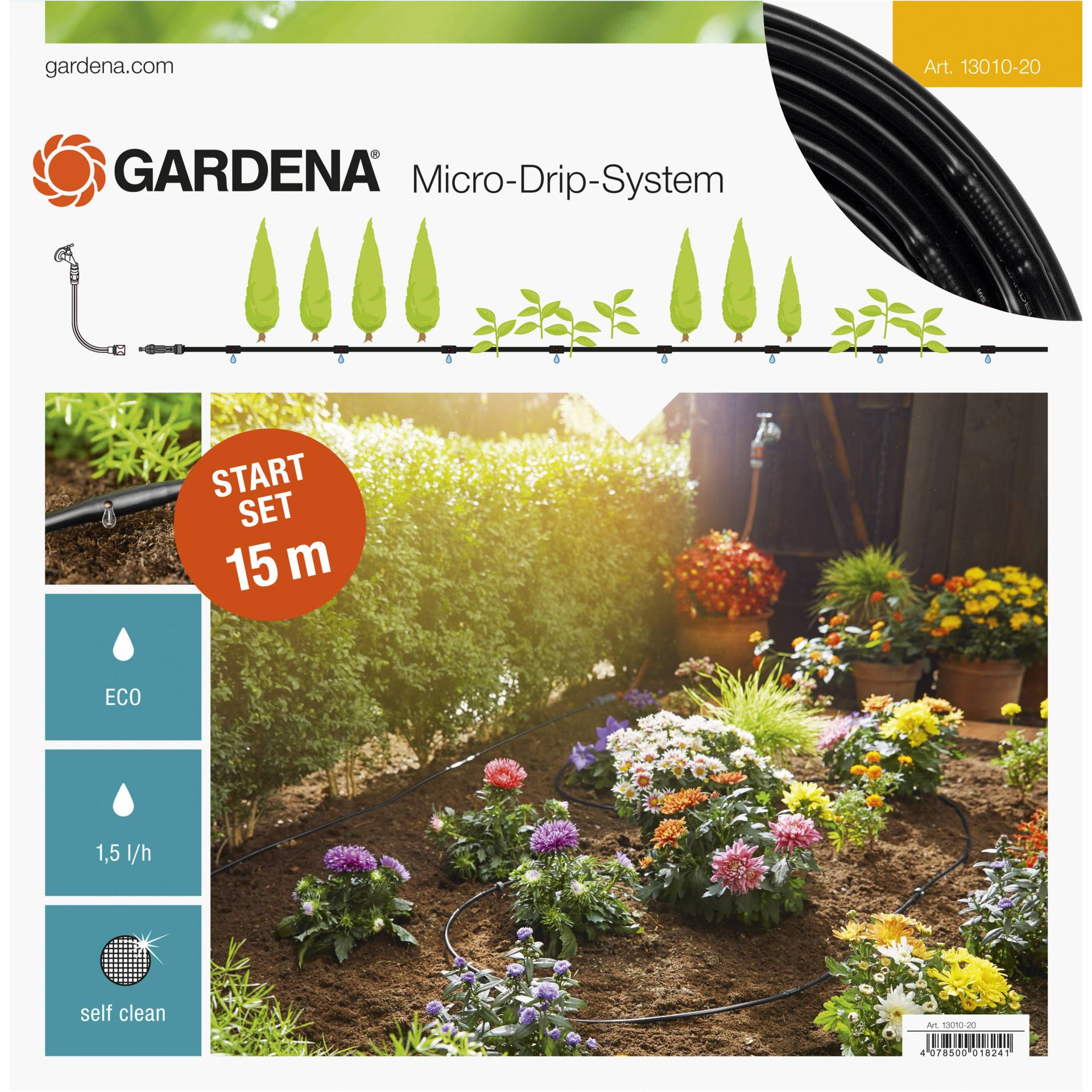Gardena Micro-Drip Start set S per filari di piante