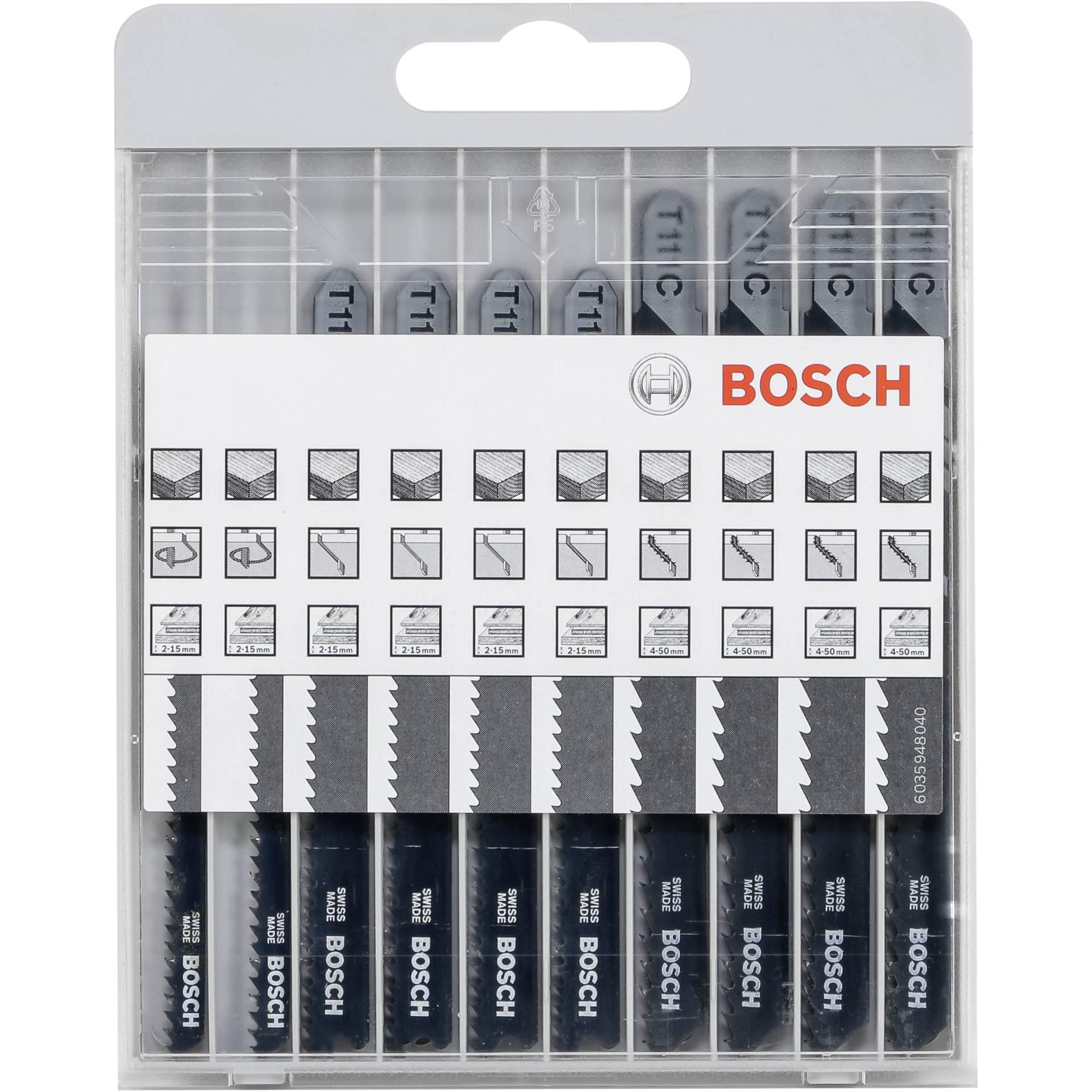 Bosch 10pz. set lame seghetto alternativo Basic per legno