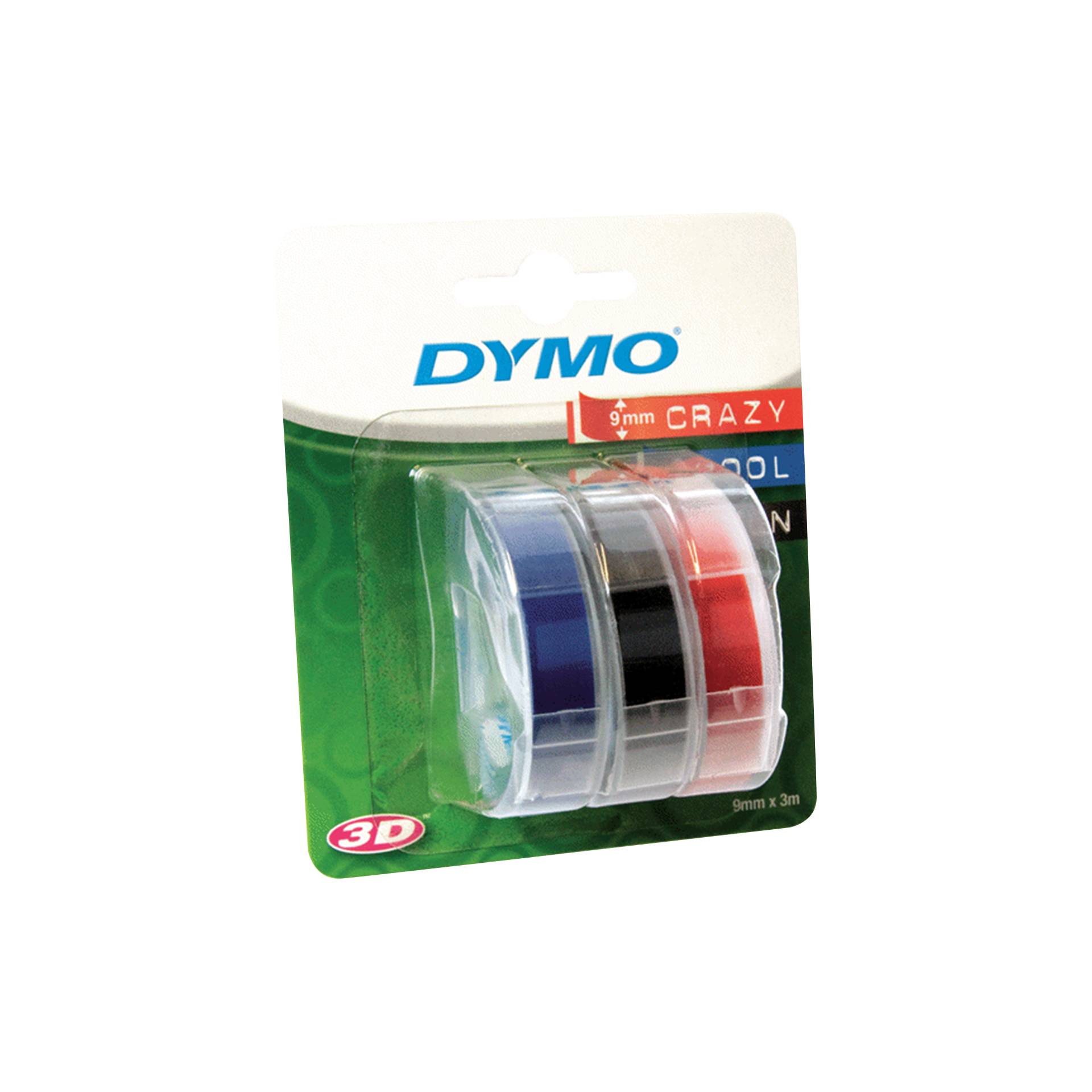 3x1 Dymo 3D nastro ad. 9 mm x 3m plastica rosso/blu/nero