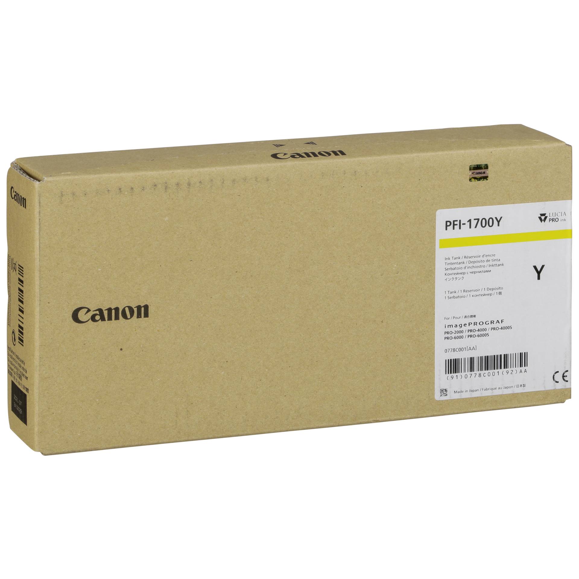 Canon PFI-1700 Cartucce giallo 700 ml