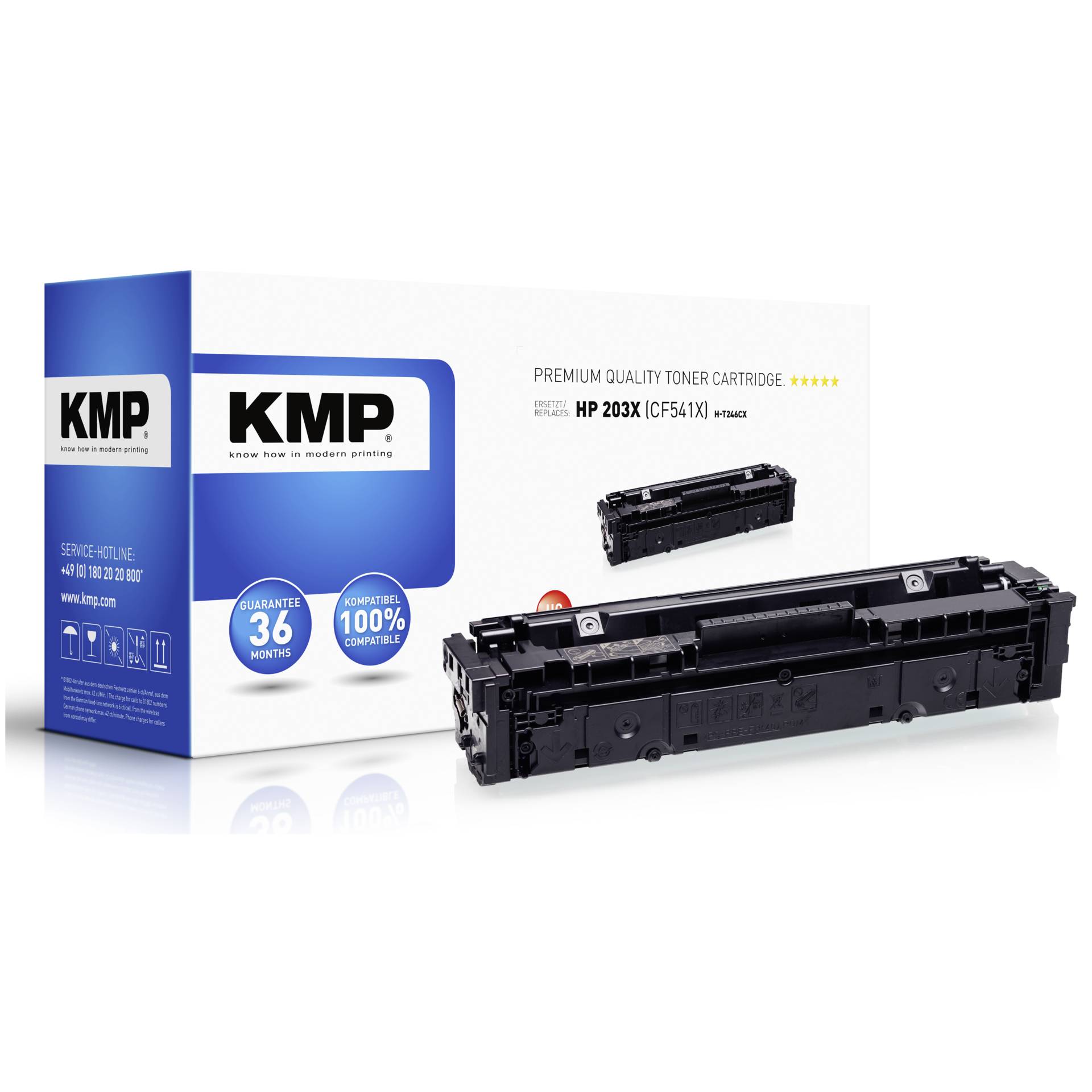 KMP H-T246CX cartuccia ciano compatibile con HP CF 541 X