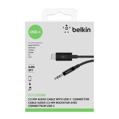 Belkin RockStar 3,5mm Aud./USB-C cavo 0,9m nero F7U079bt03-B 2