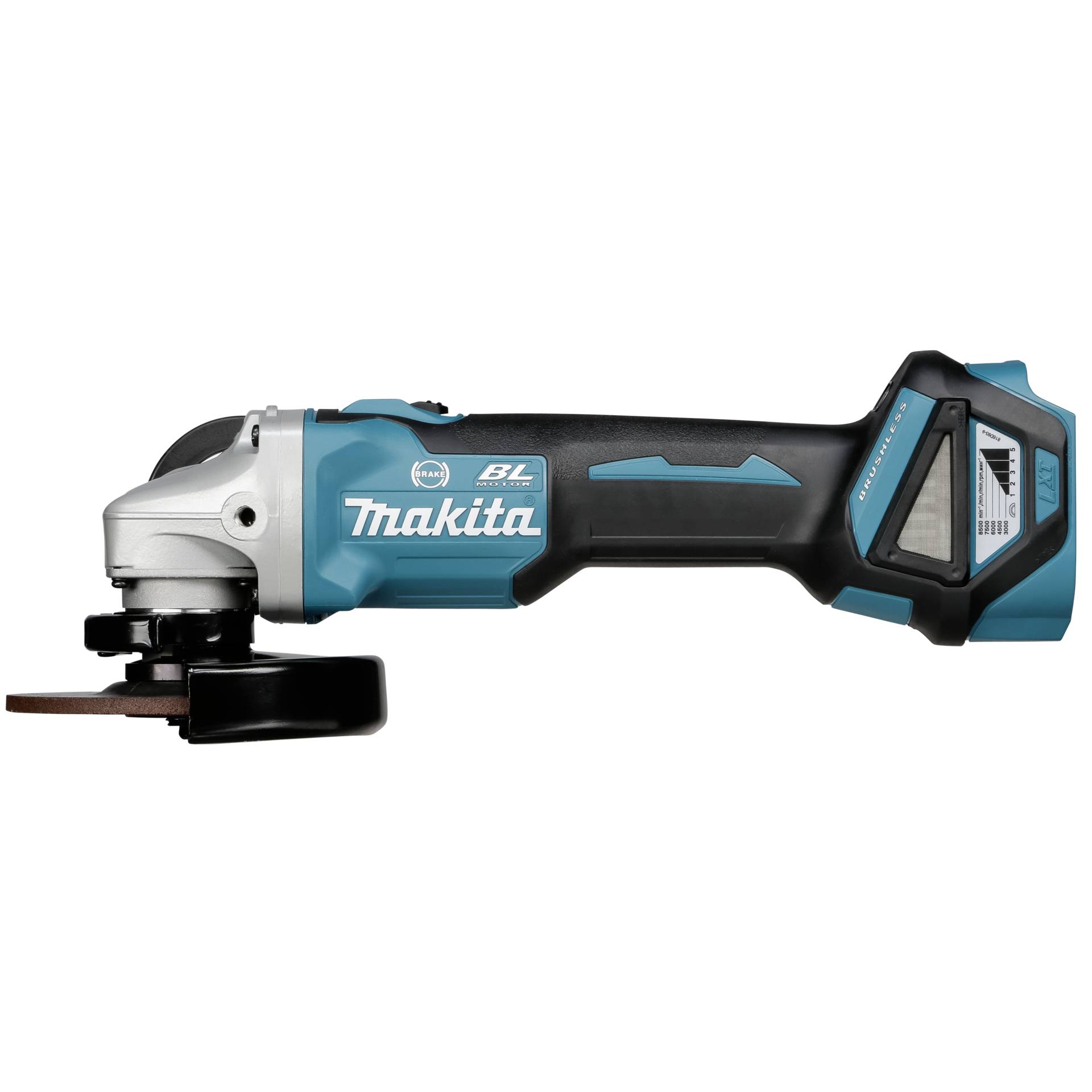 Makita DGA513ZJ angolare a batteria in Makpac