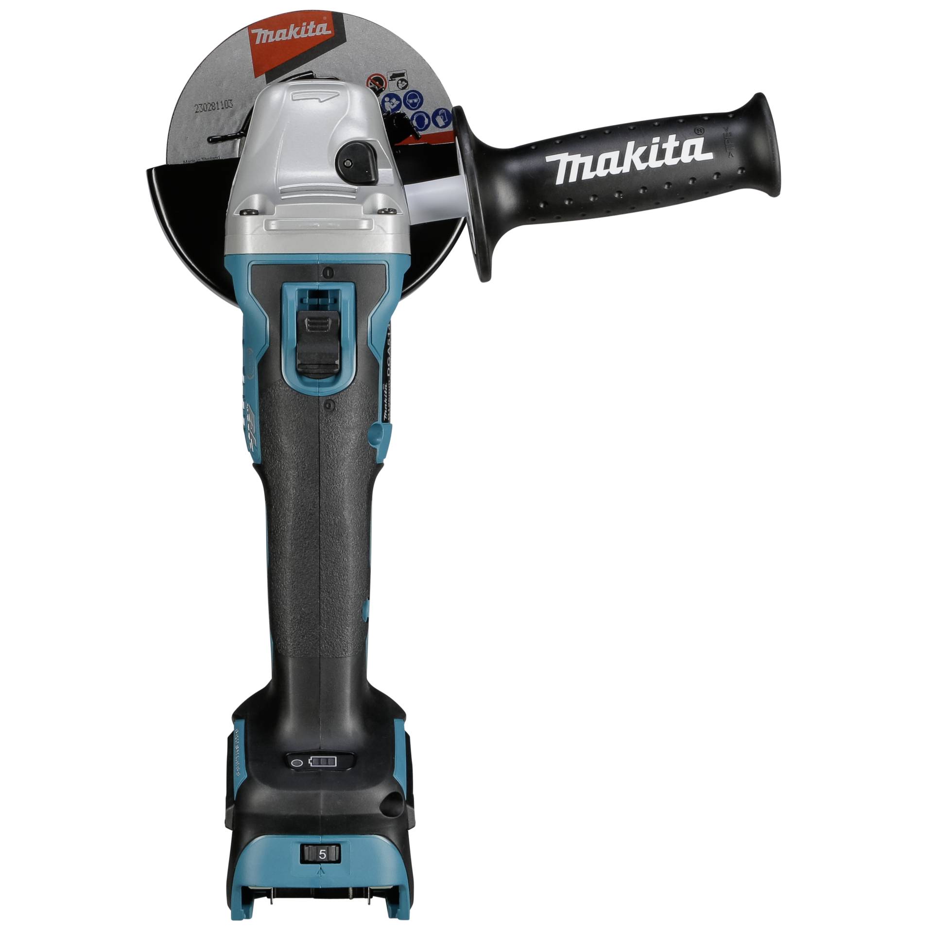 Makita DGA517ZJ angolare a batteria in Makpac