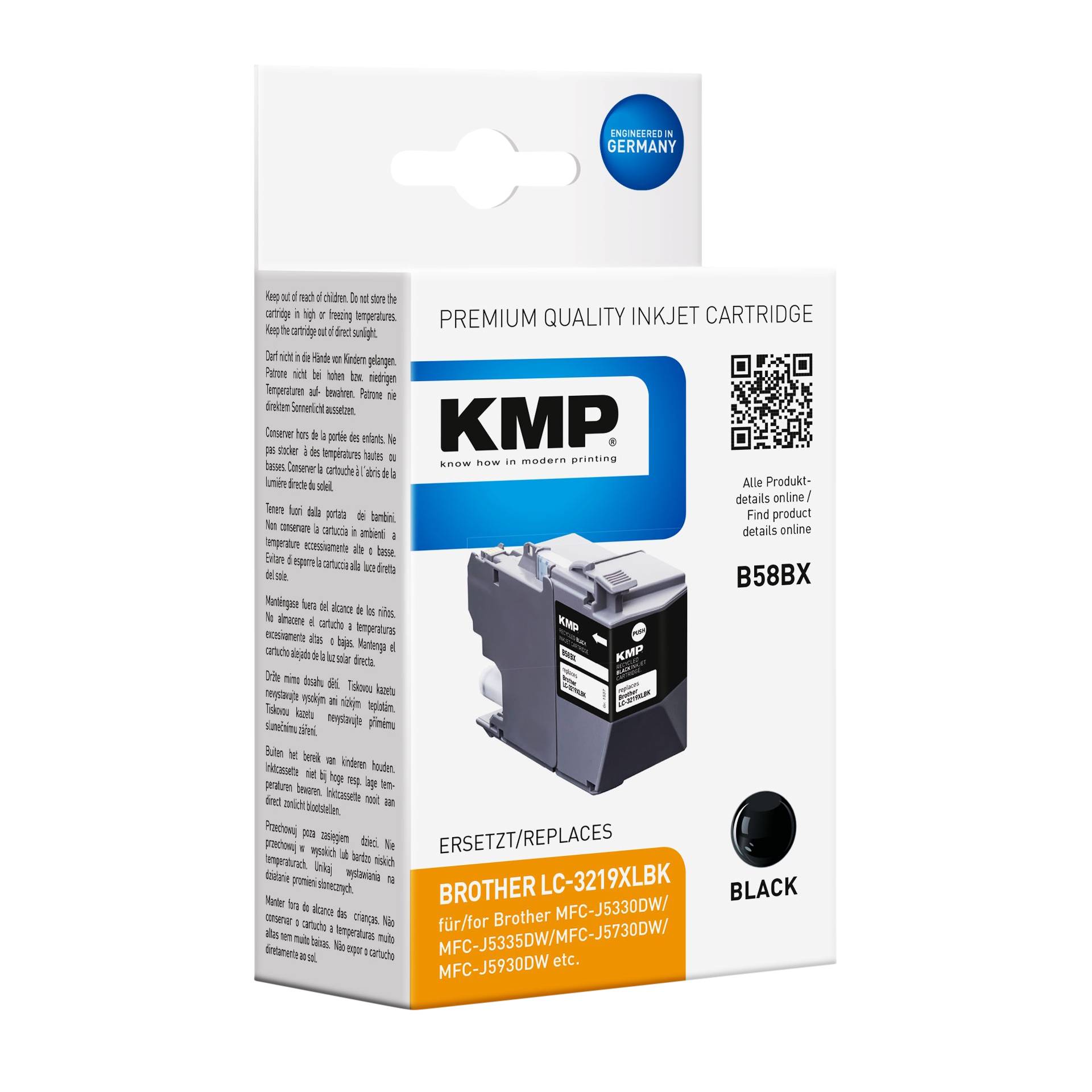 KMP B58BX cartuccia nero comp. con Brother LC-3219XLBK