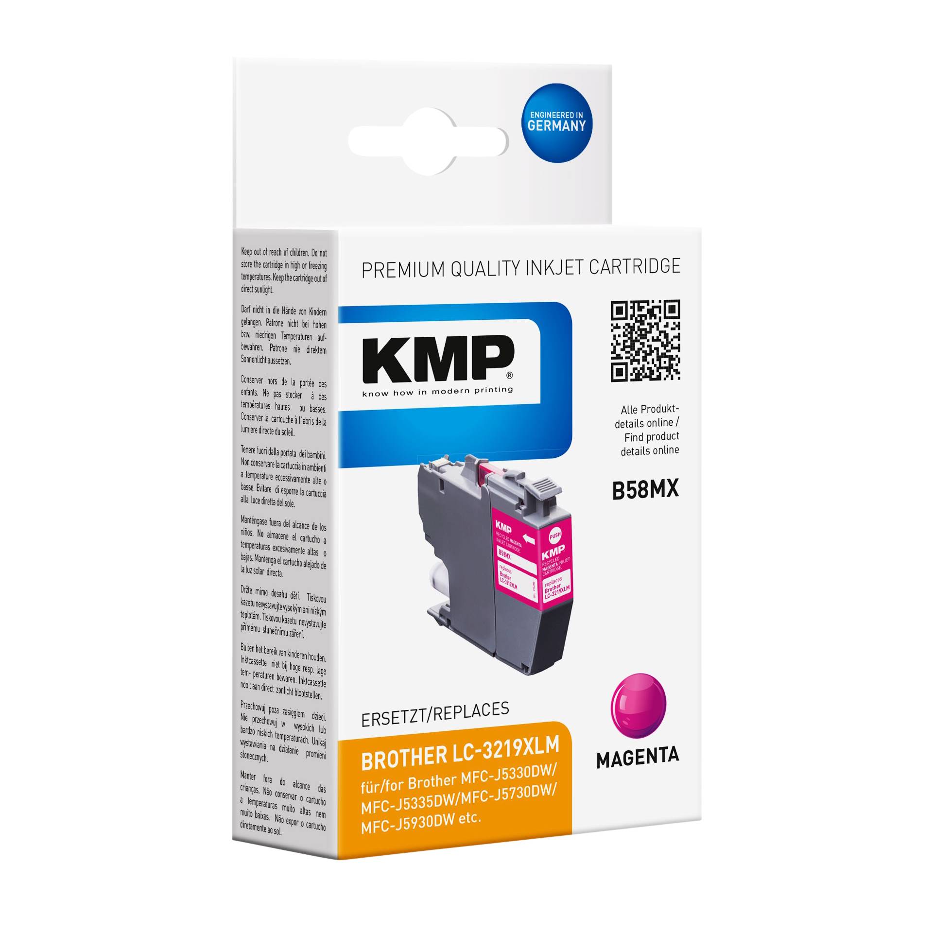 KMP B58MX cartuccia magenta comp. con Brother LC-3219XLM