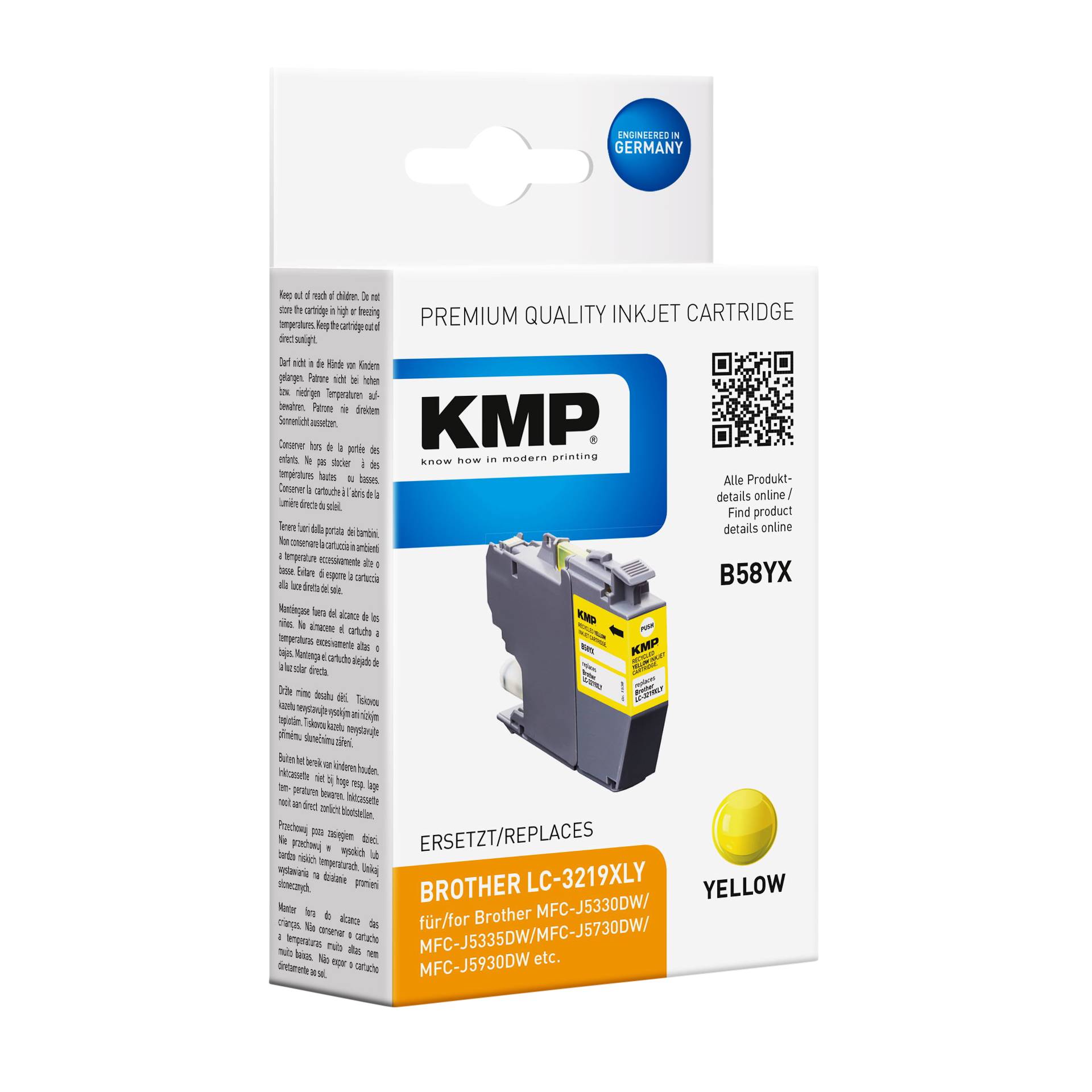 KMP B58YX cartuccia giallo comp. con Brother LC-3219XLY