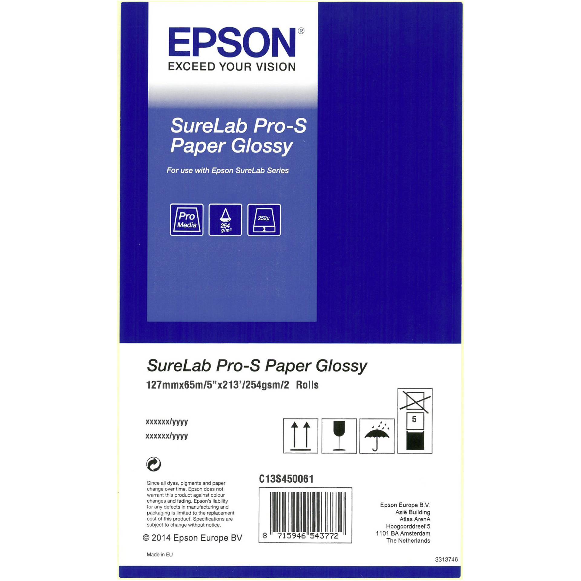 1x2 Epson SureLab Pro-S carta BP pat. lucida 127 mm x 65 m 2