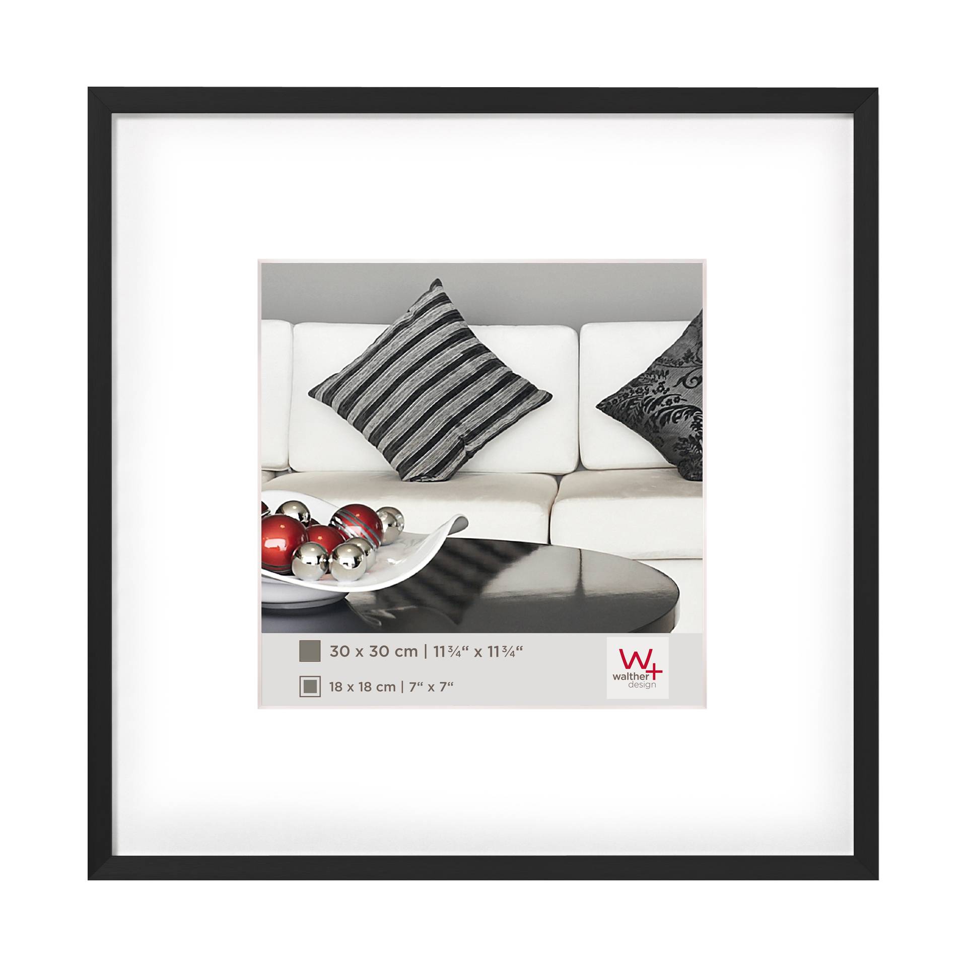 Walther Chair              30x30 aluminio nero AJ330B