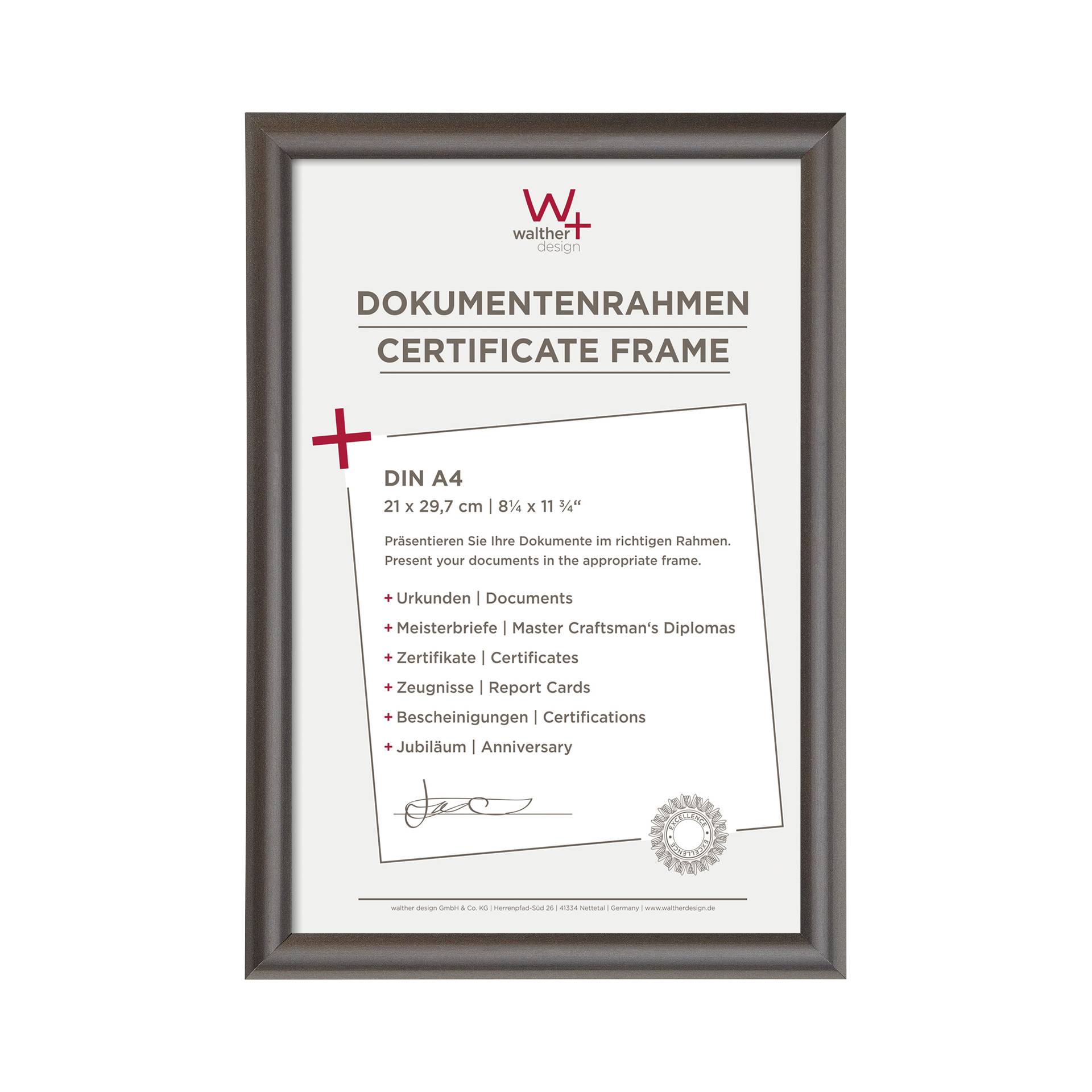 Walther Trendstyle       21x29,7 plastica acciaio DIN A4 KP1