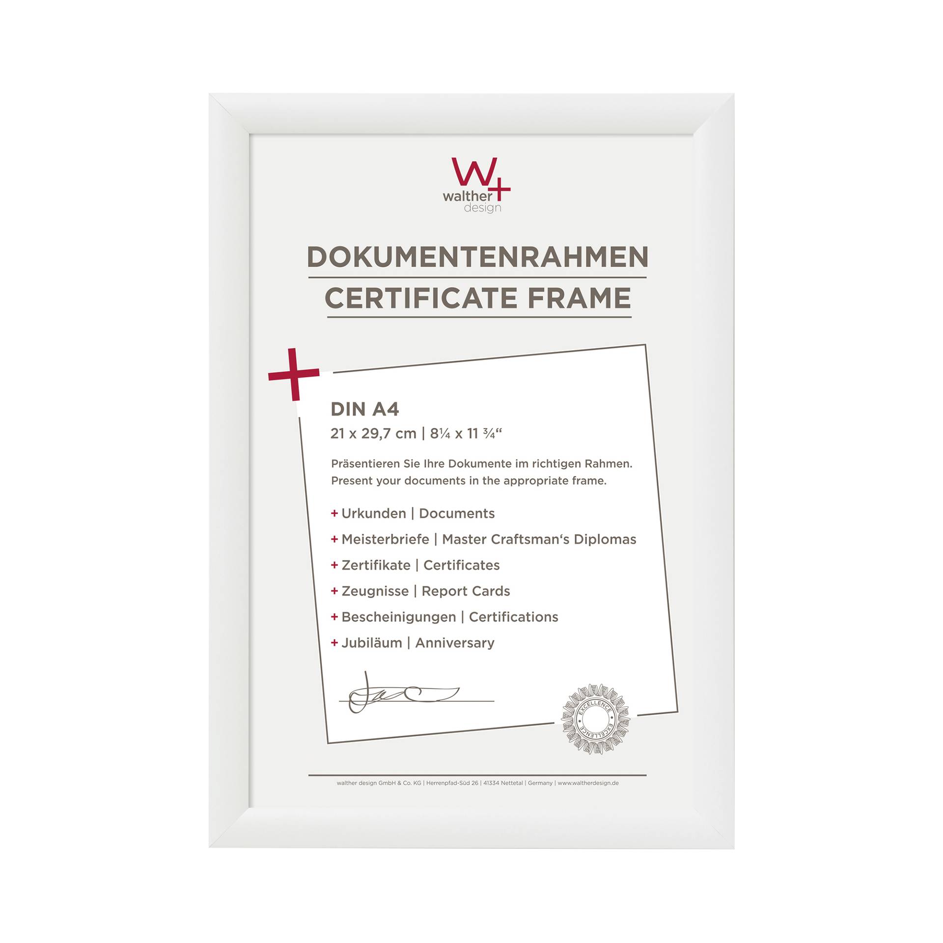 Walther Trendstyle       21x29,7 plastica bianco DIN A4 KP13