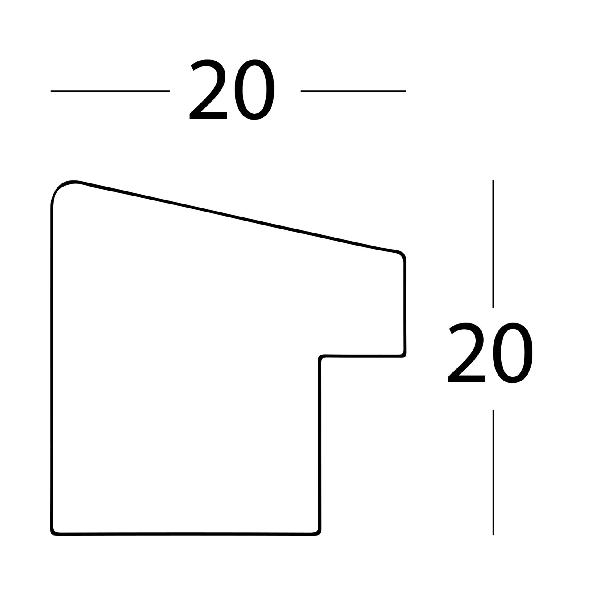 Walther Fiorito bianco 30x30 legno incl. Passepartout EF330W