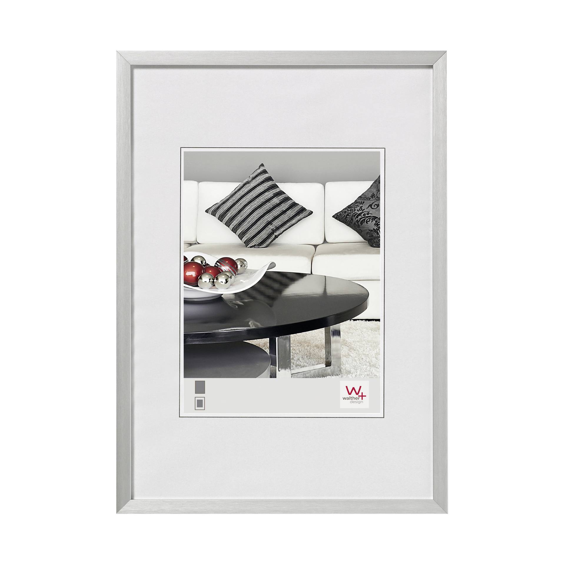 Walther Chair DIN A3     29,7x42 aluminio argento AJ342S