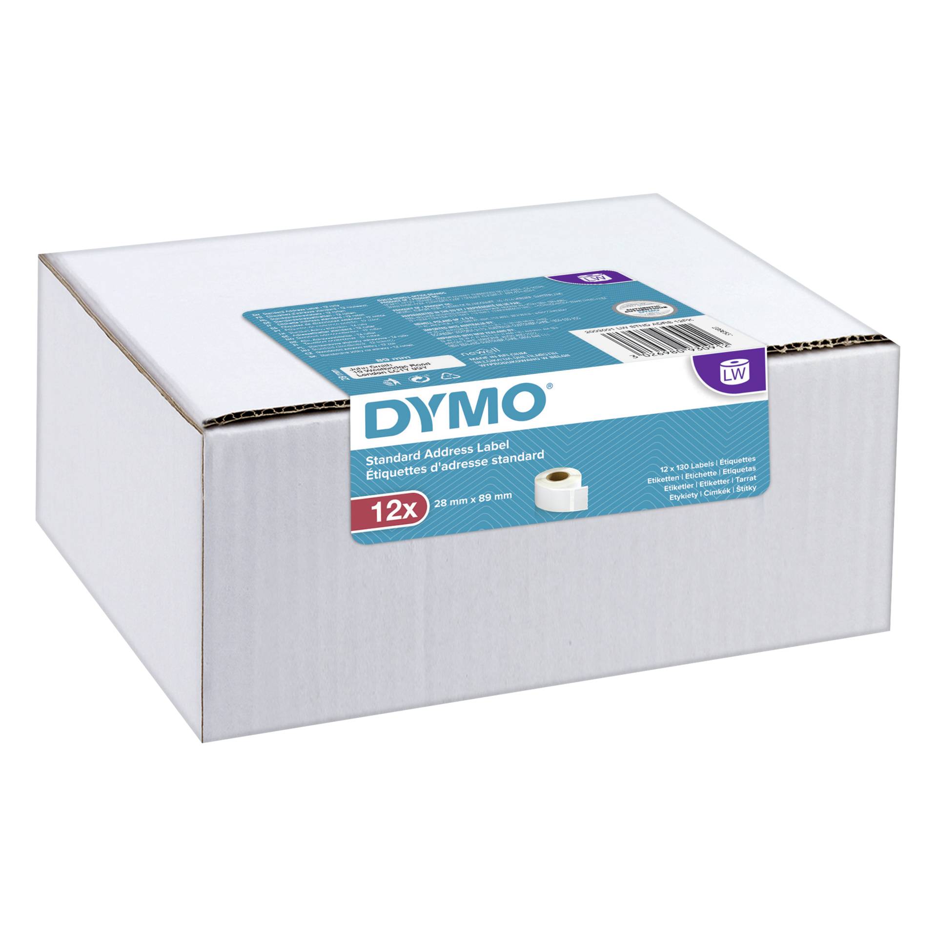 Dymo etichette indirizzo 28 x 89 mm bianco 12x 130 pz.