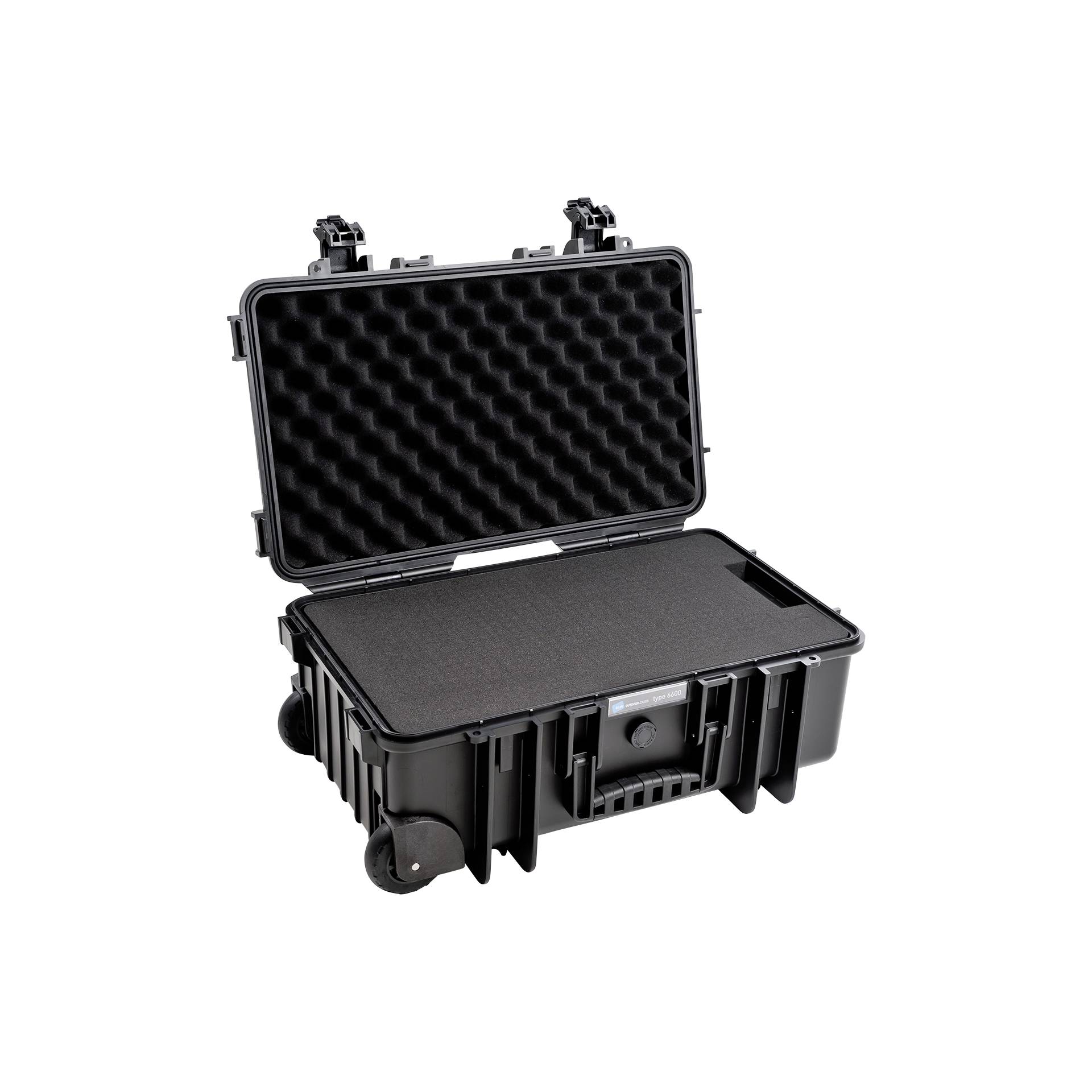 B&W Outdoor valigia tipo 6600 nero con inserto in spugna
