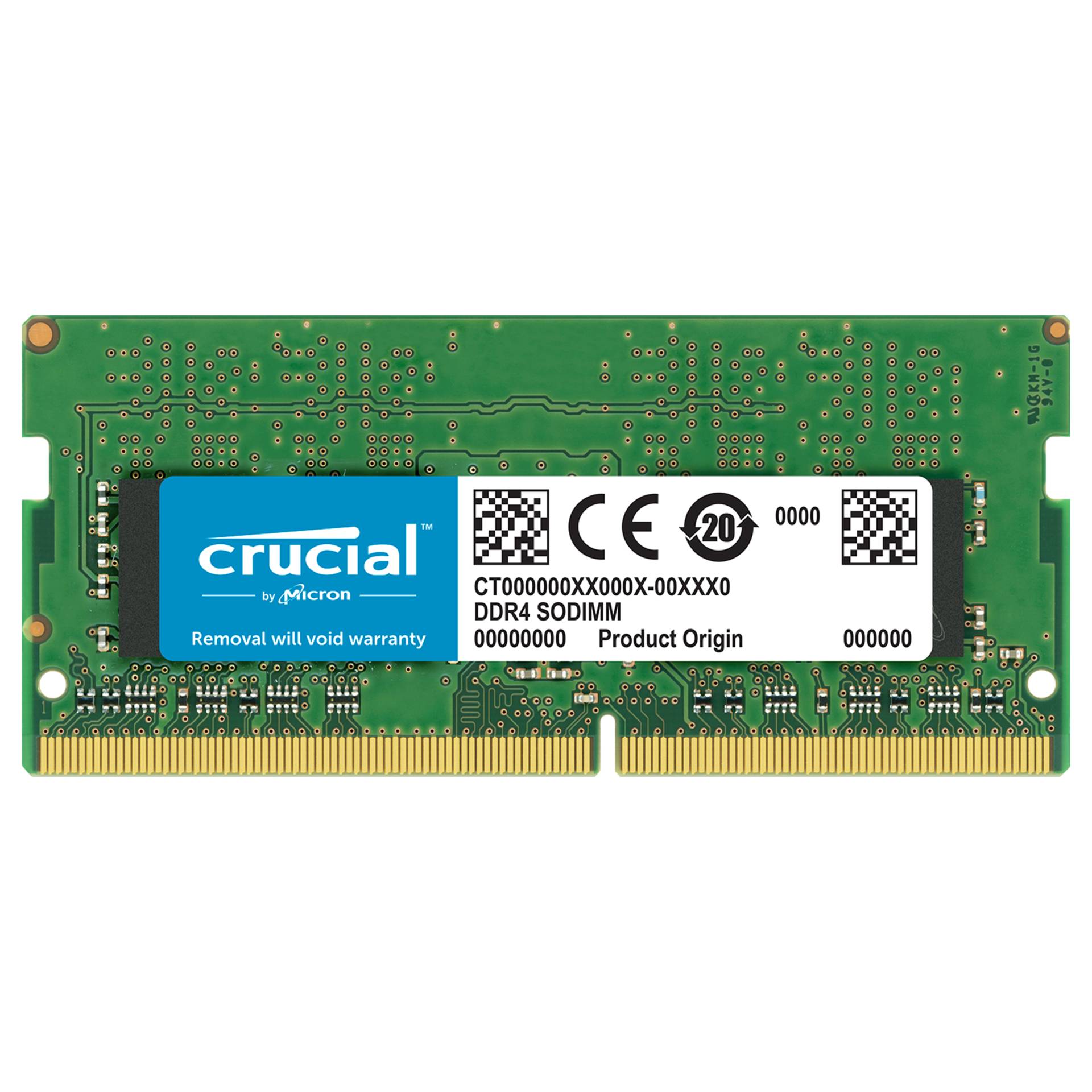 Crucial 8GB DDR4 2600 MT/s CL19 PC4-21300 SODIMM 260pin for