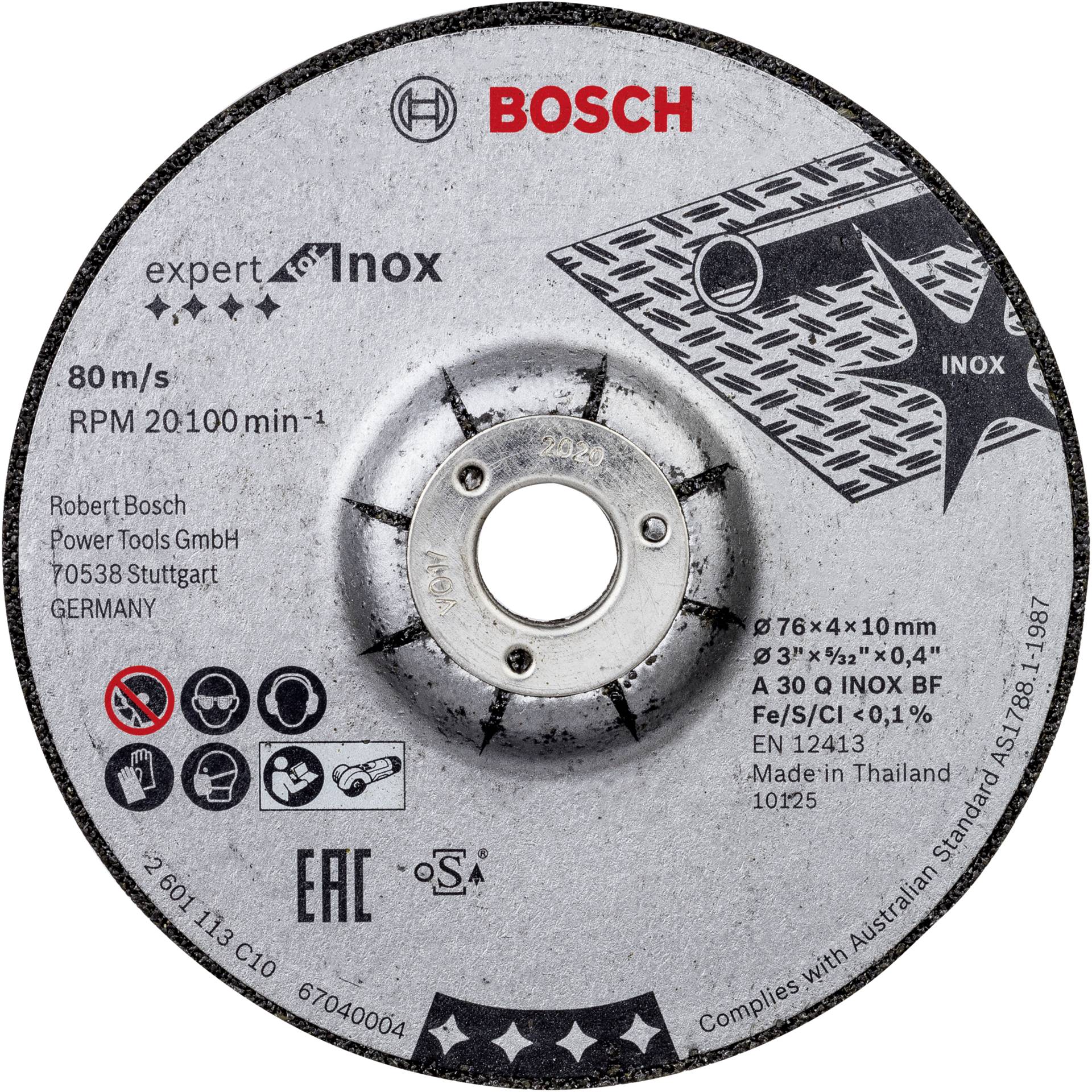 Bosch mola da sgrosso 76x4x10mm ExpertforInox