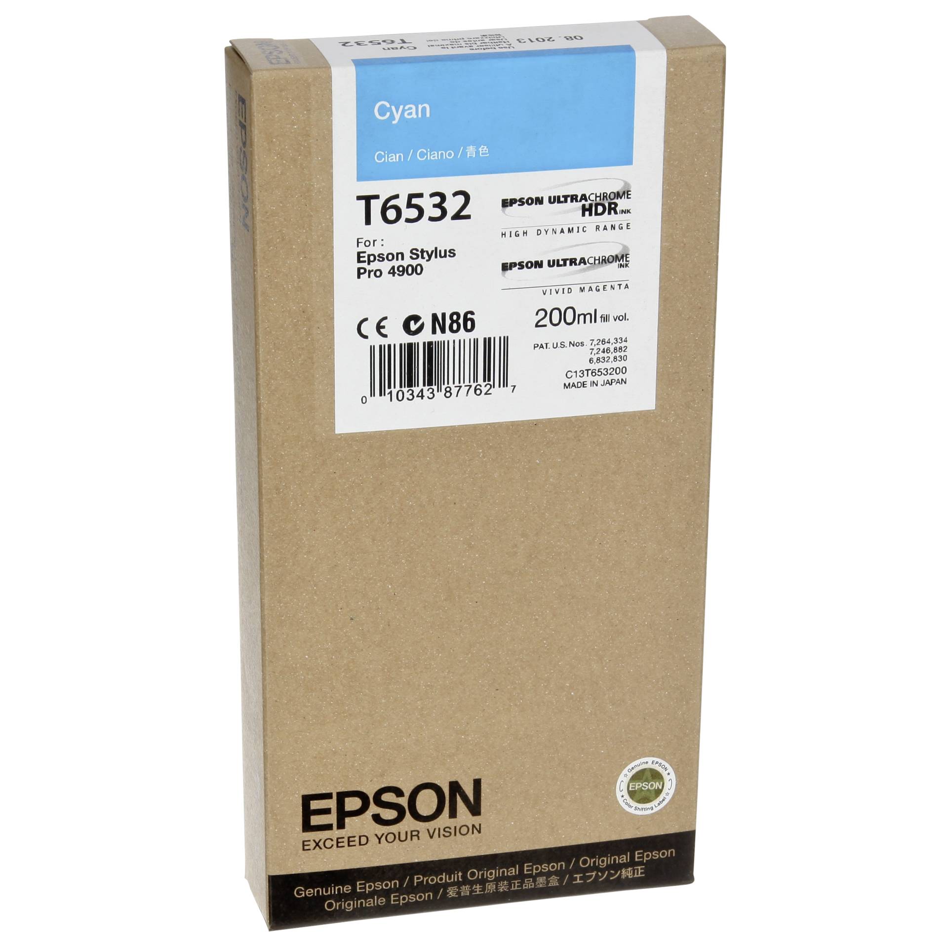 Epson cartuccia     ciano T 653 200 ml              T 6532