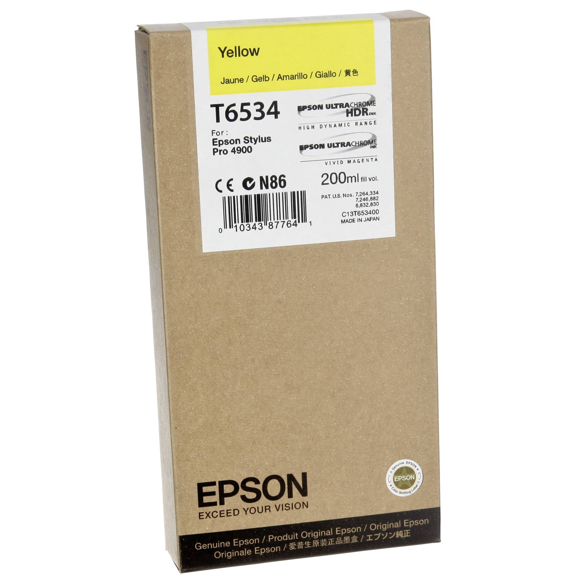 Epson cartuccia     giallo T 653 200 ml              T 6534