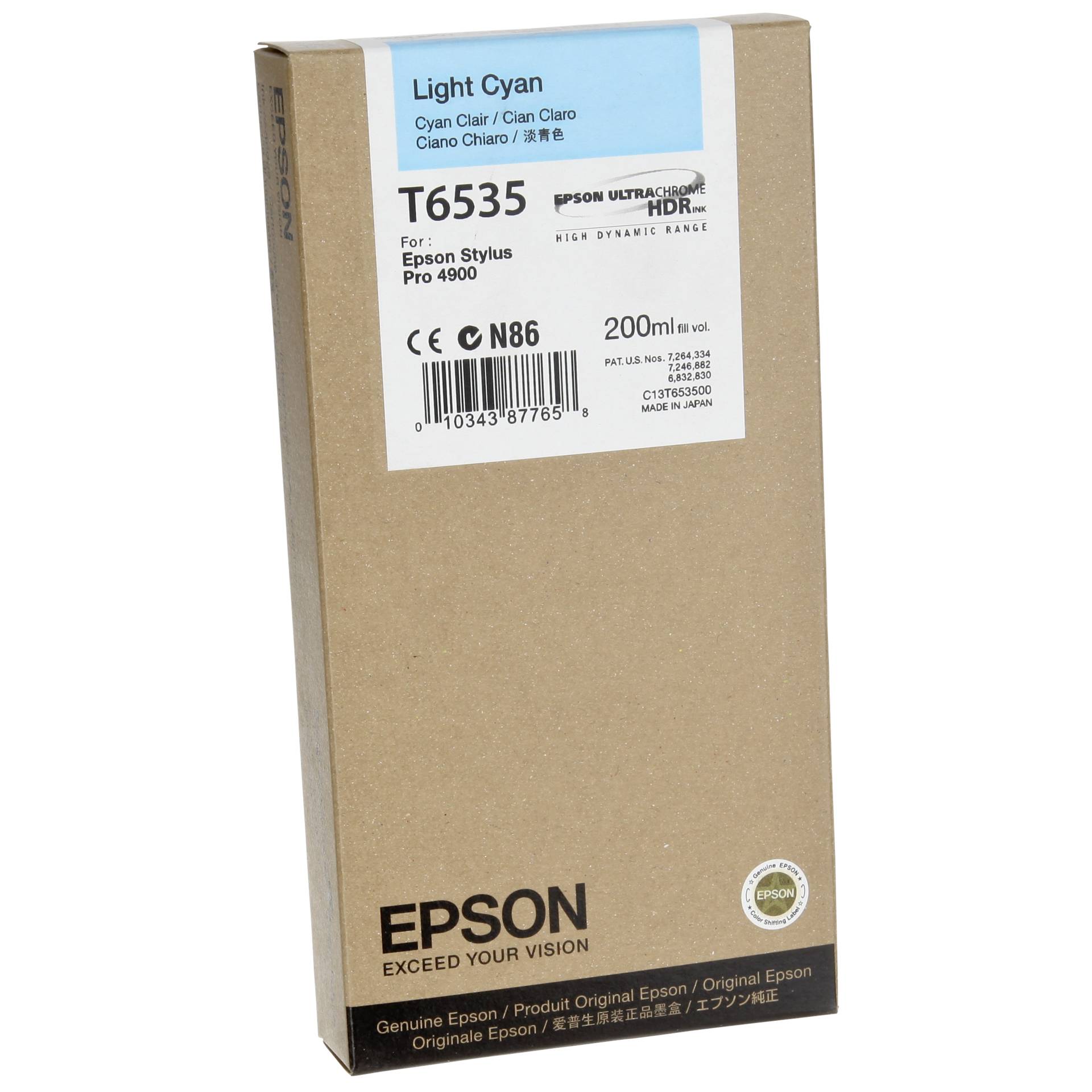 Epson cartuccia     ciano chiaro T 653 200 ml              T