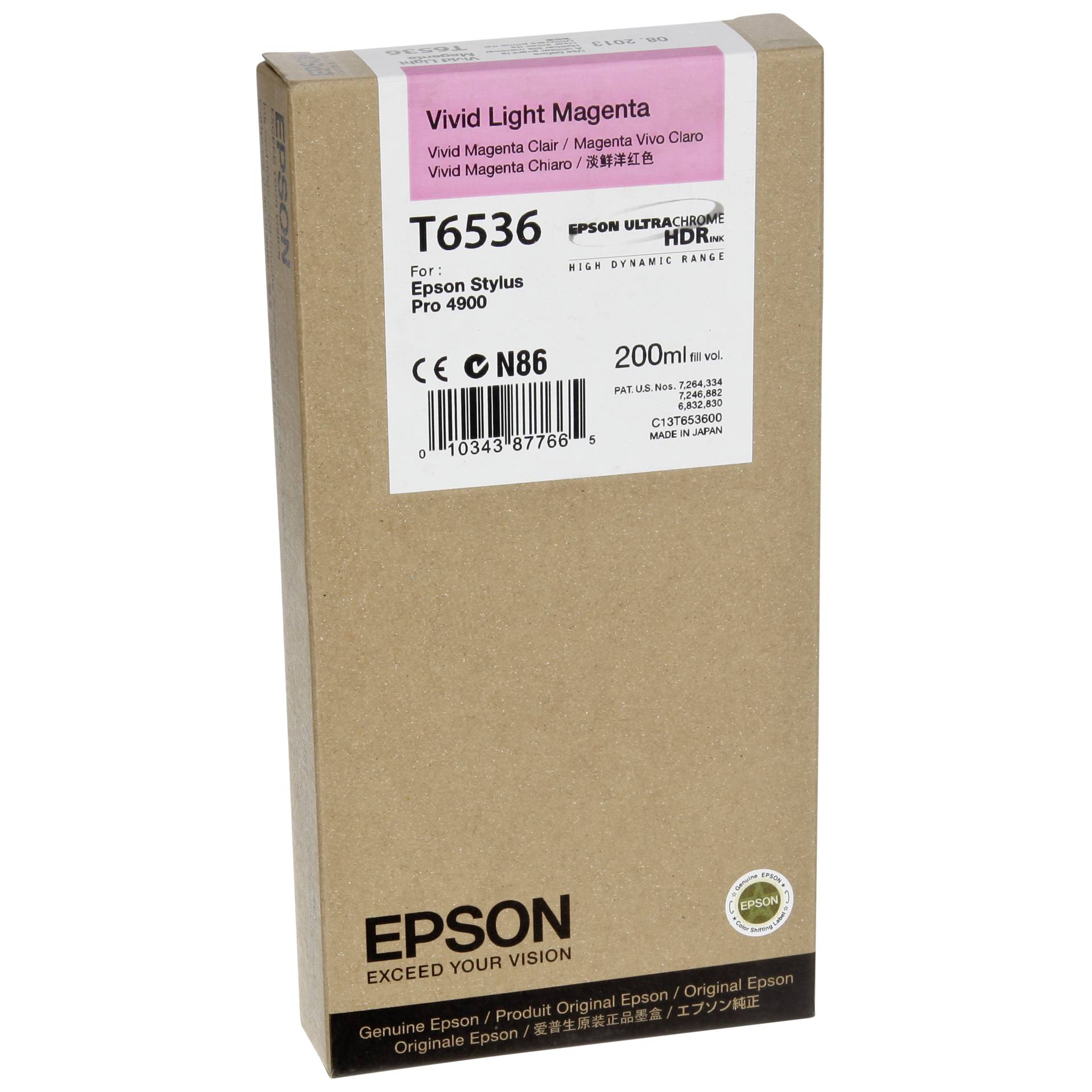 Epson cartuccia     vivid light magenta T 653 200 ml      T