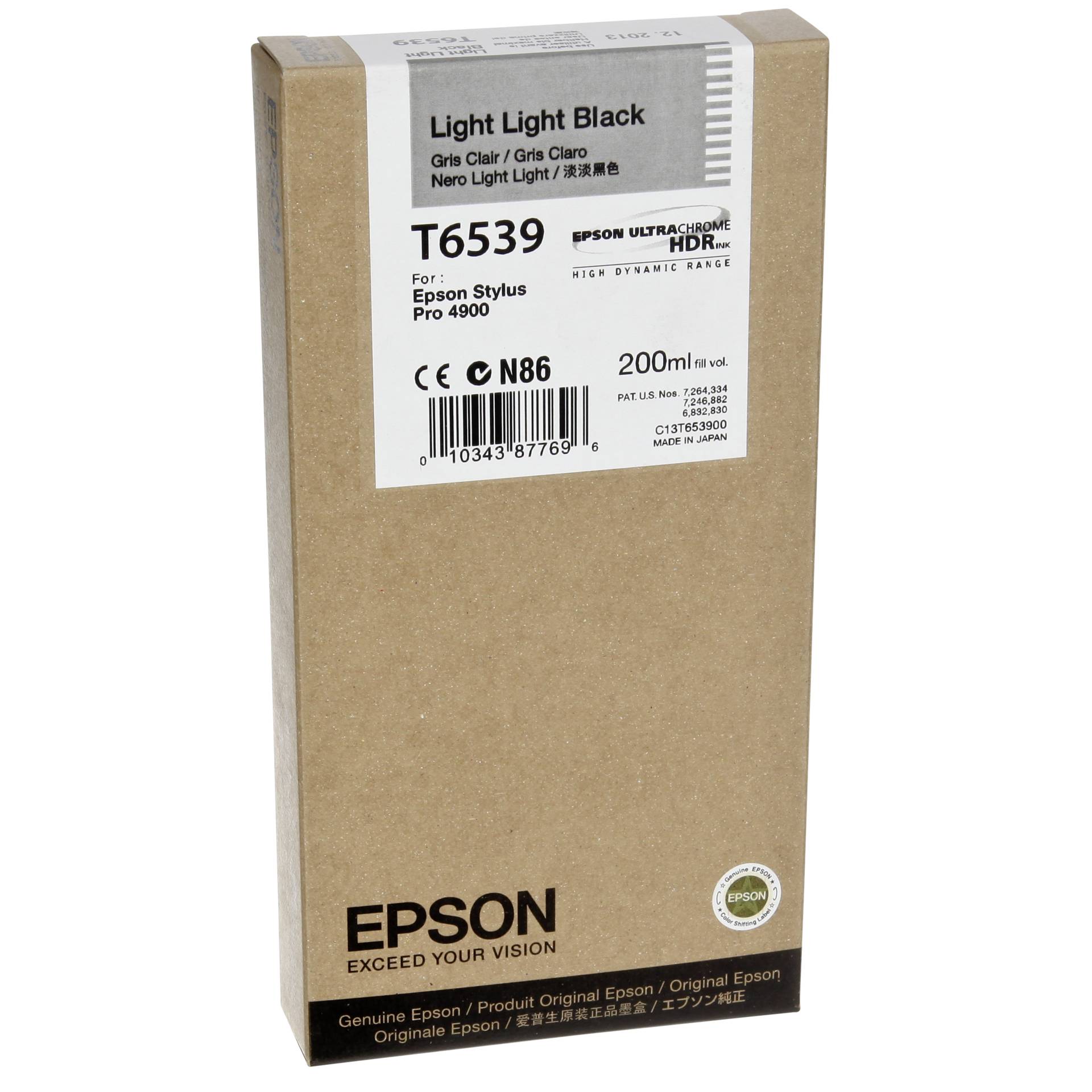 Epson cartuccia     light light nero    T 653 200 ml      T