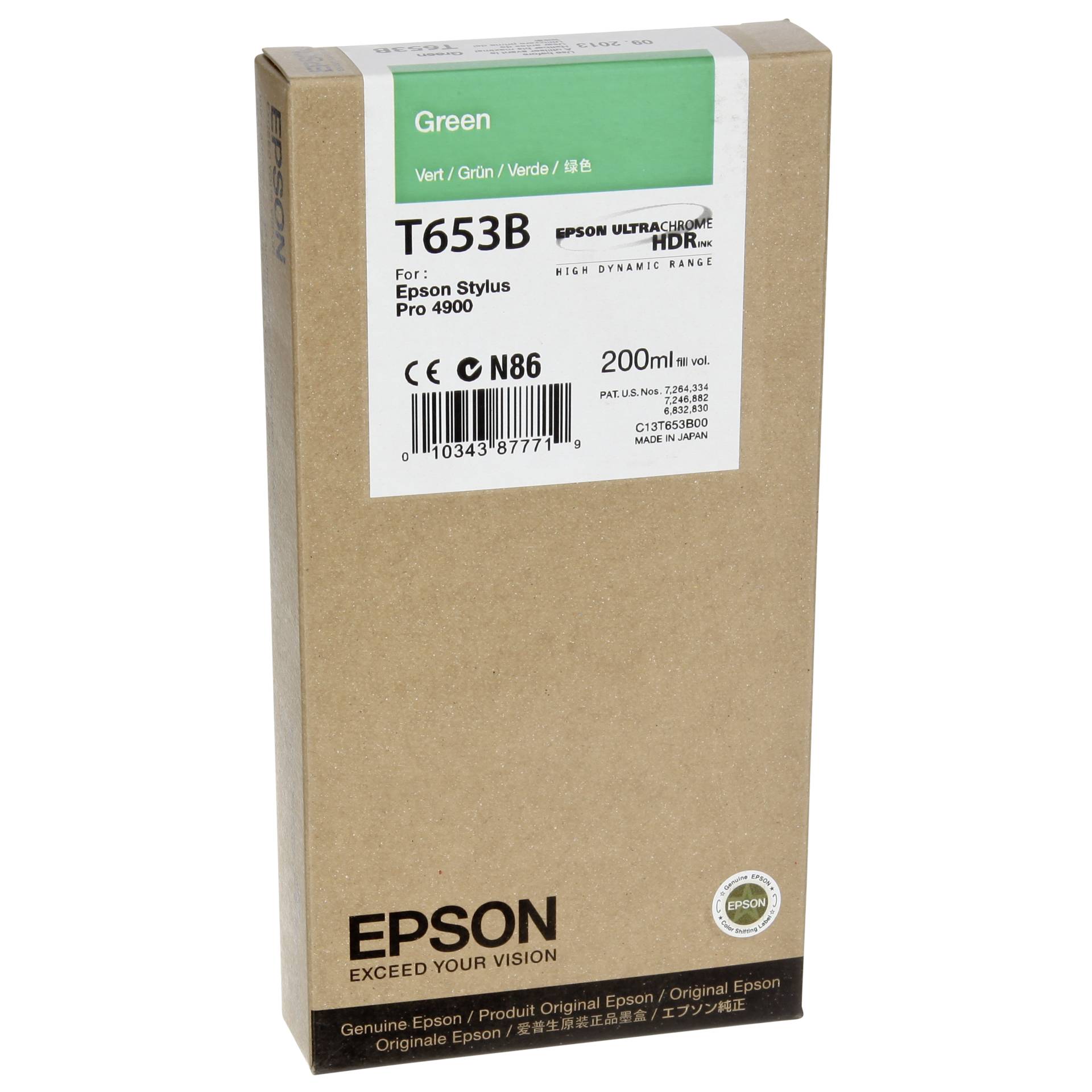 Epson cartuccia     verde T 653 200 ml              T 653B