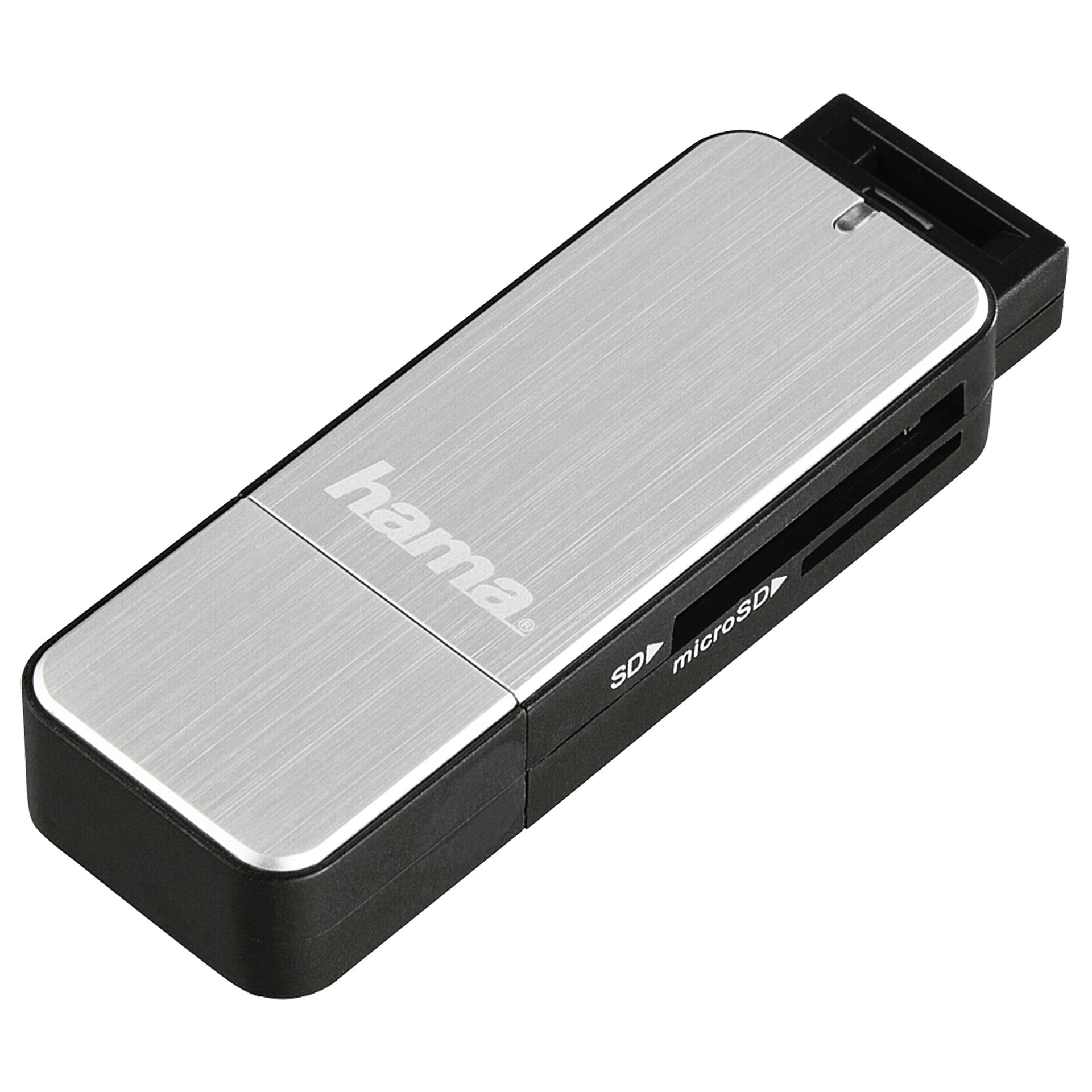 Hama USB 3.0 Multi Card Reader SD/microSD Alu nero/argento