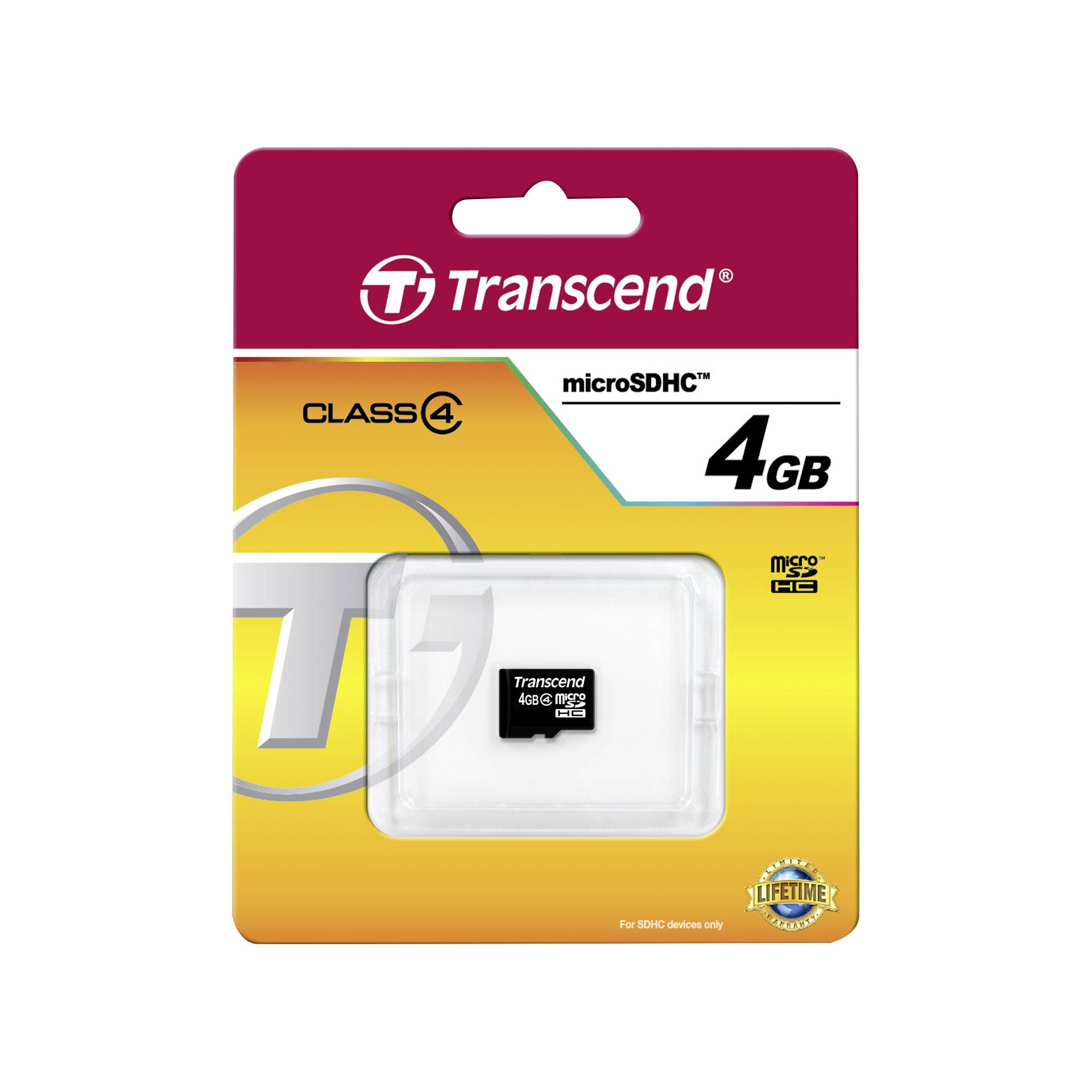 Transcend microSDHC 4GB Class 4