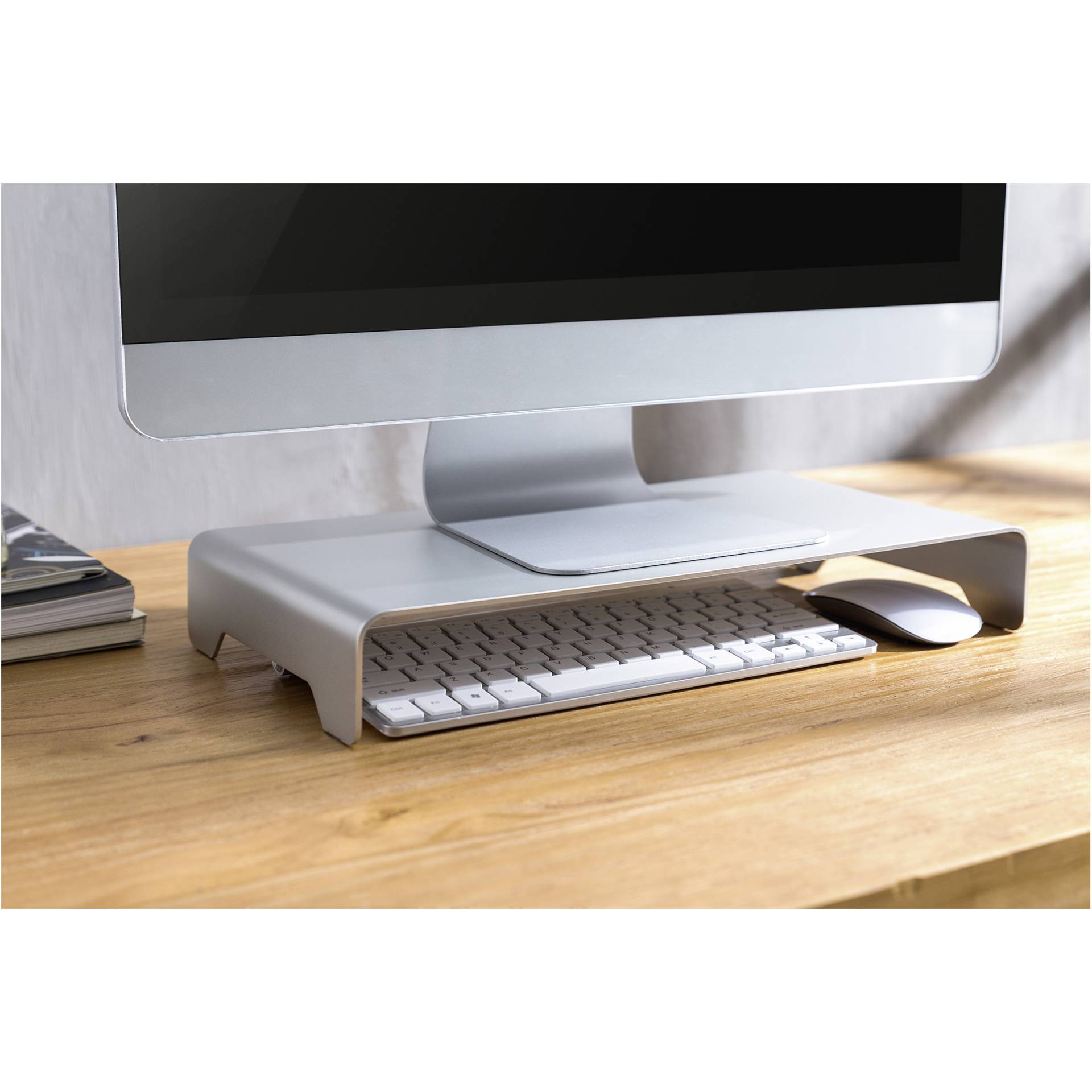 Digitus rialzo monitor alluminio argento