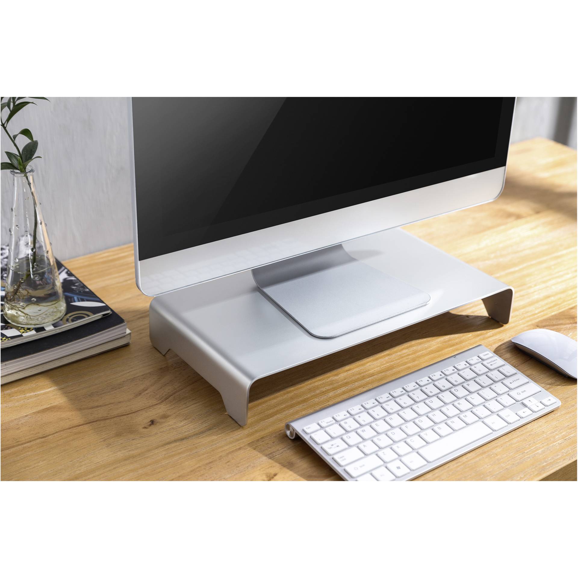 Digitus rialzo monitor alluminio argento