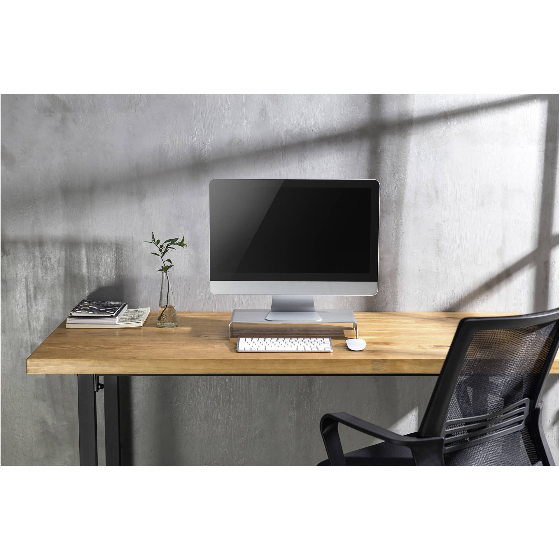 Digitus rialzo monitor alluminio argento