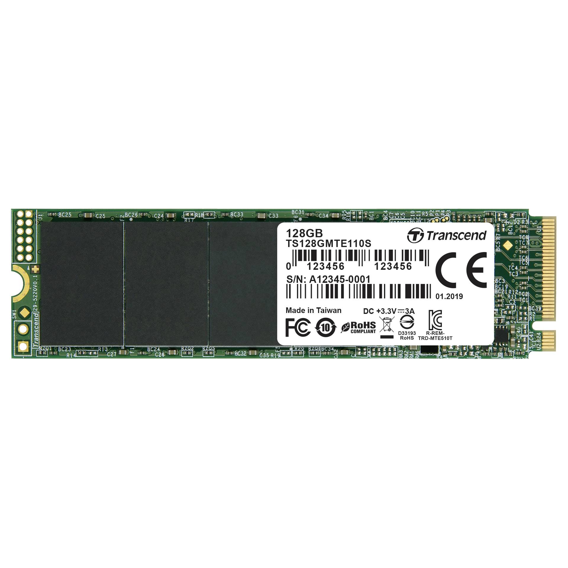 Transcend SSD MTE110S      128GB NVMe PCIe Gen3 x4