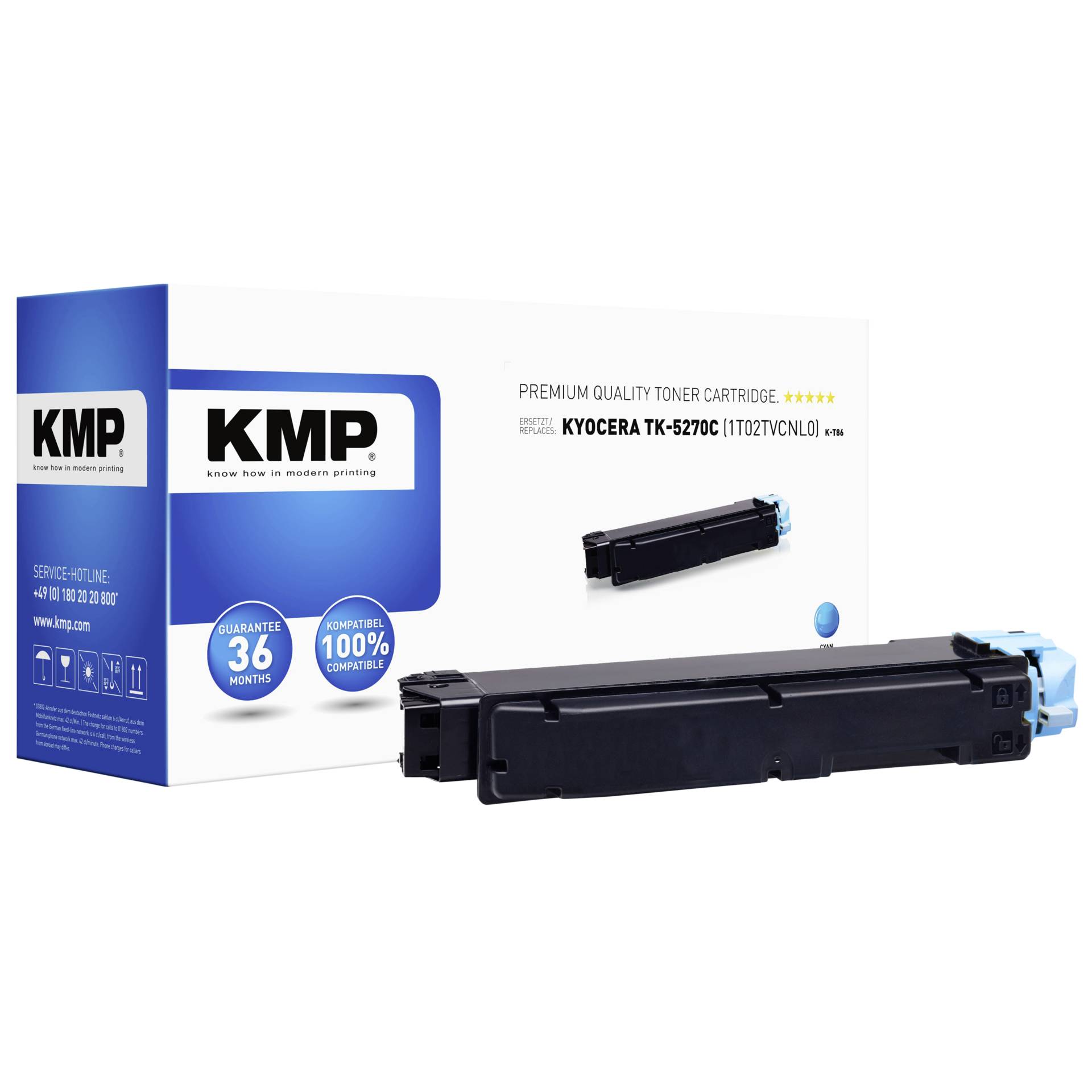KMP K-T86 cartuccia ciano compatibile c. Kyocera TK-5270 C