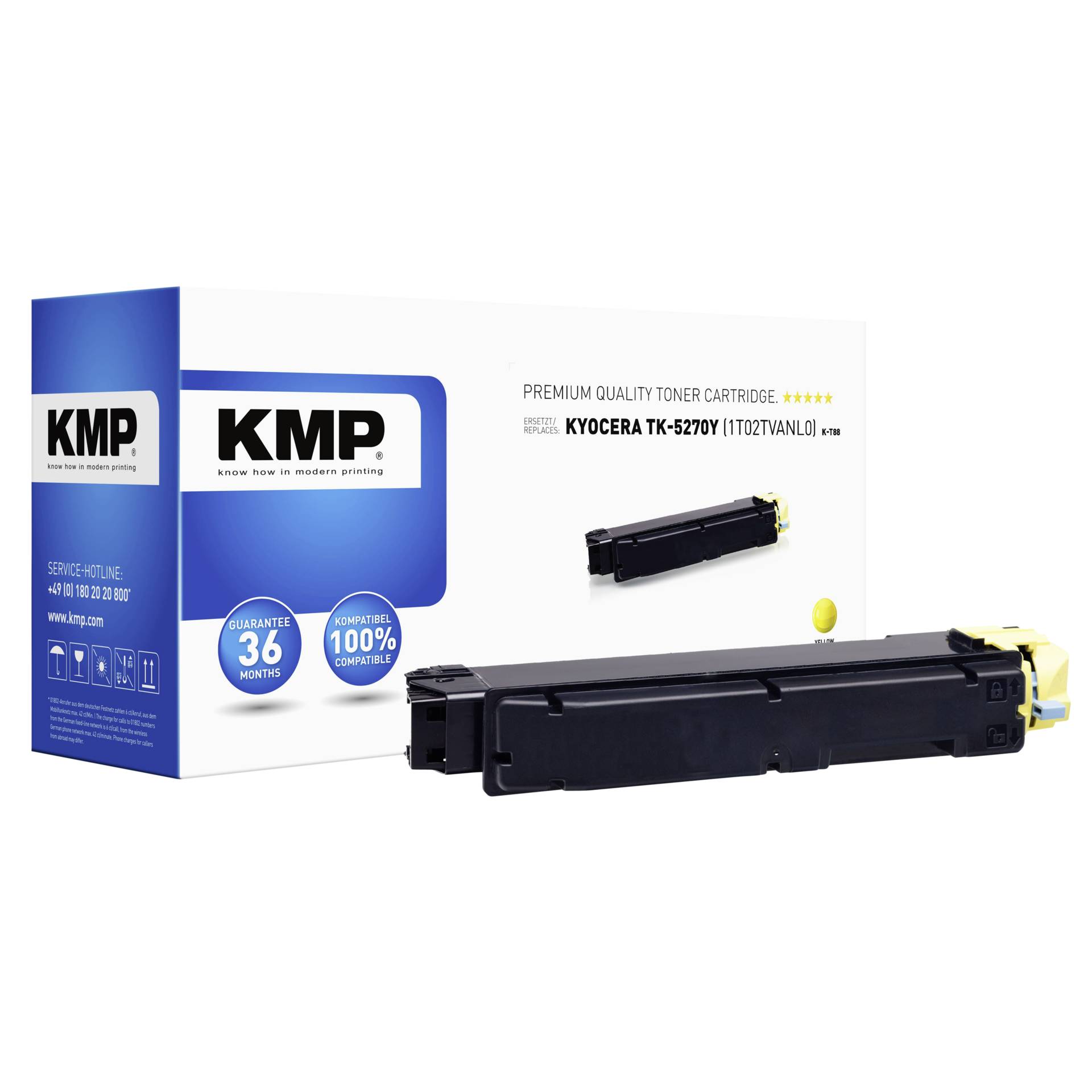 KMP K-T88 cartuccia giallo compatibile c. Kyocera TK-5270 Y