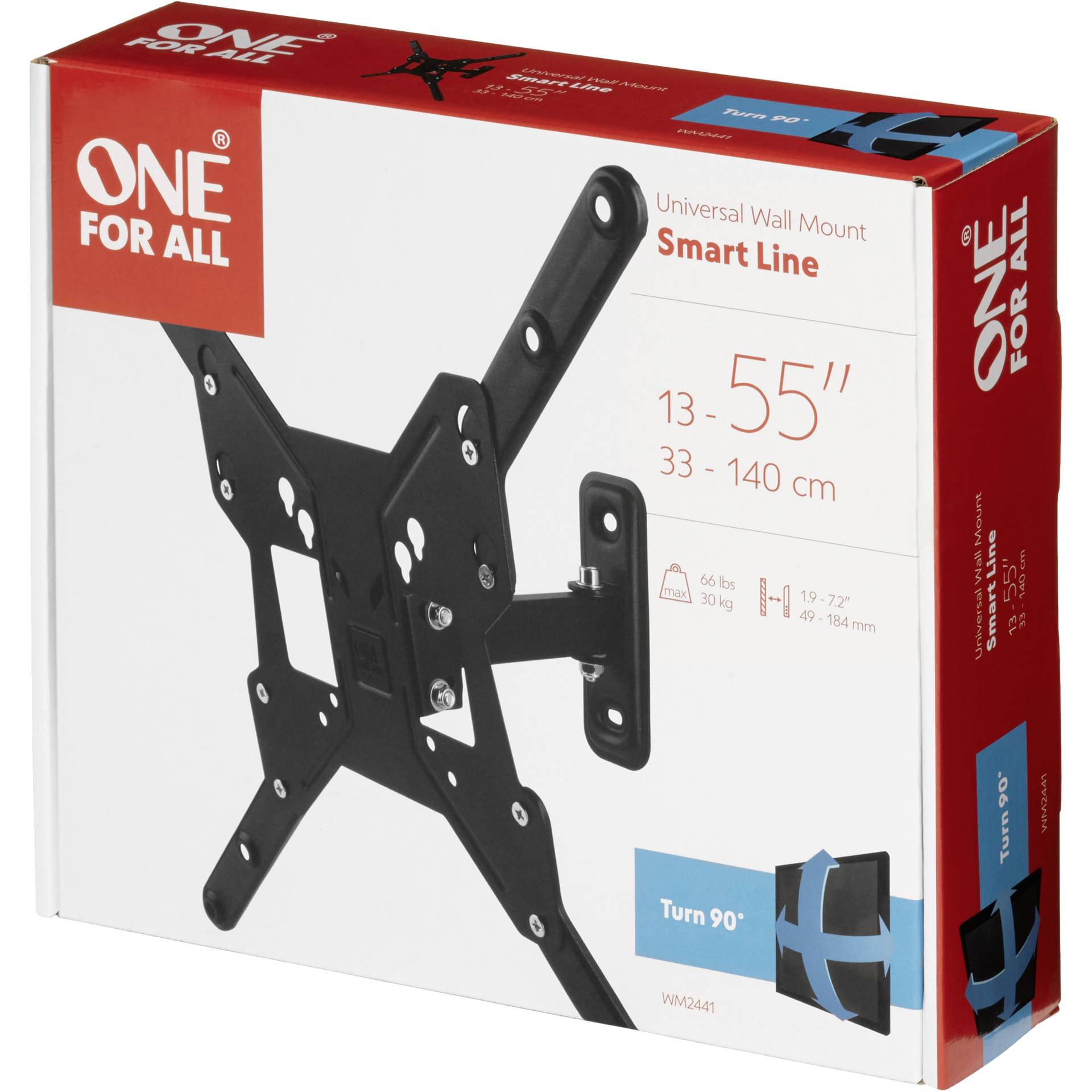 One for All TV supp. murale 55 Smart Turn 90 2