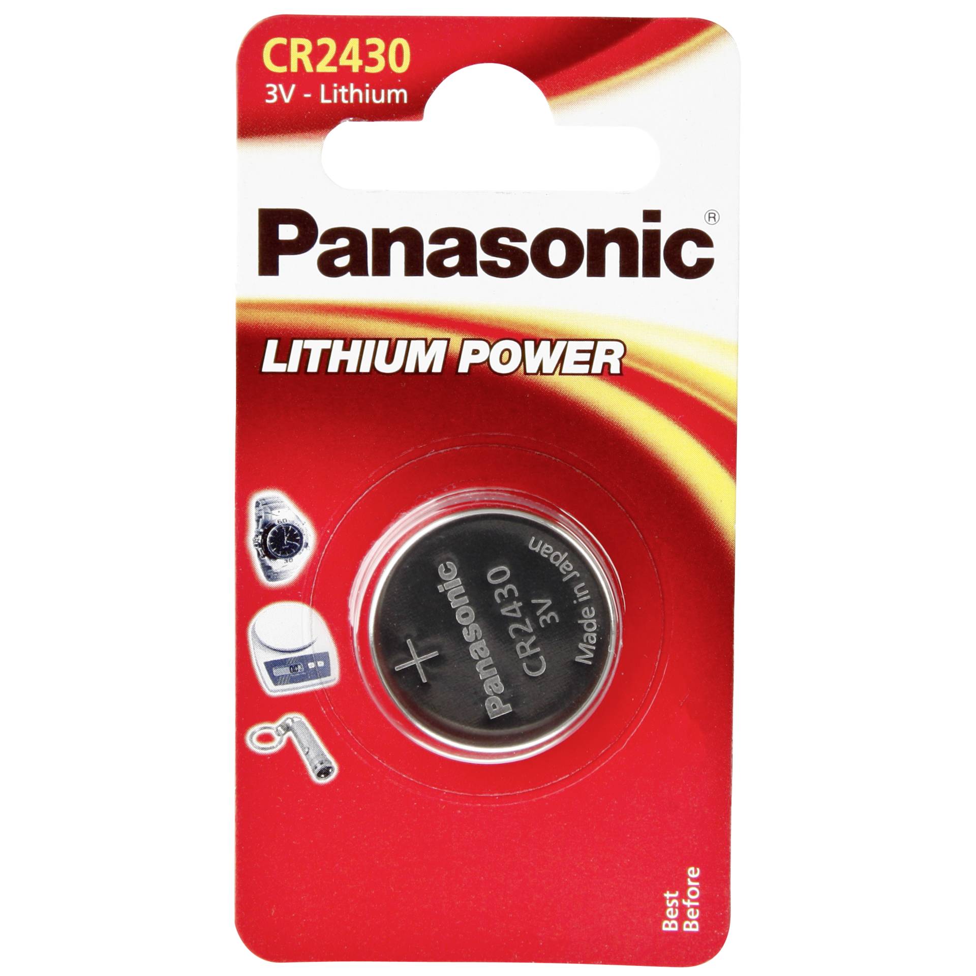 1 Panasonic CR 2430 Lithium Power
