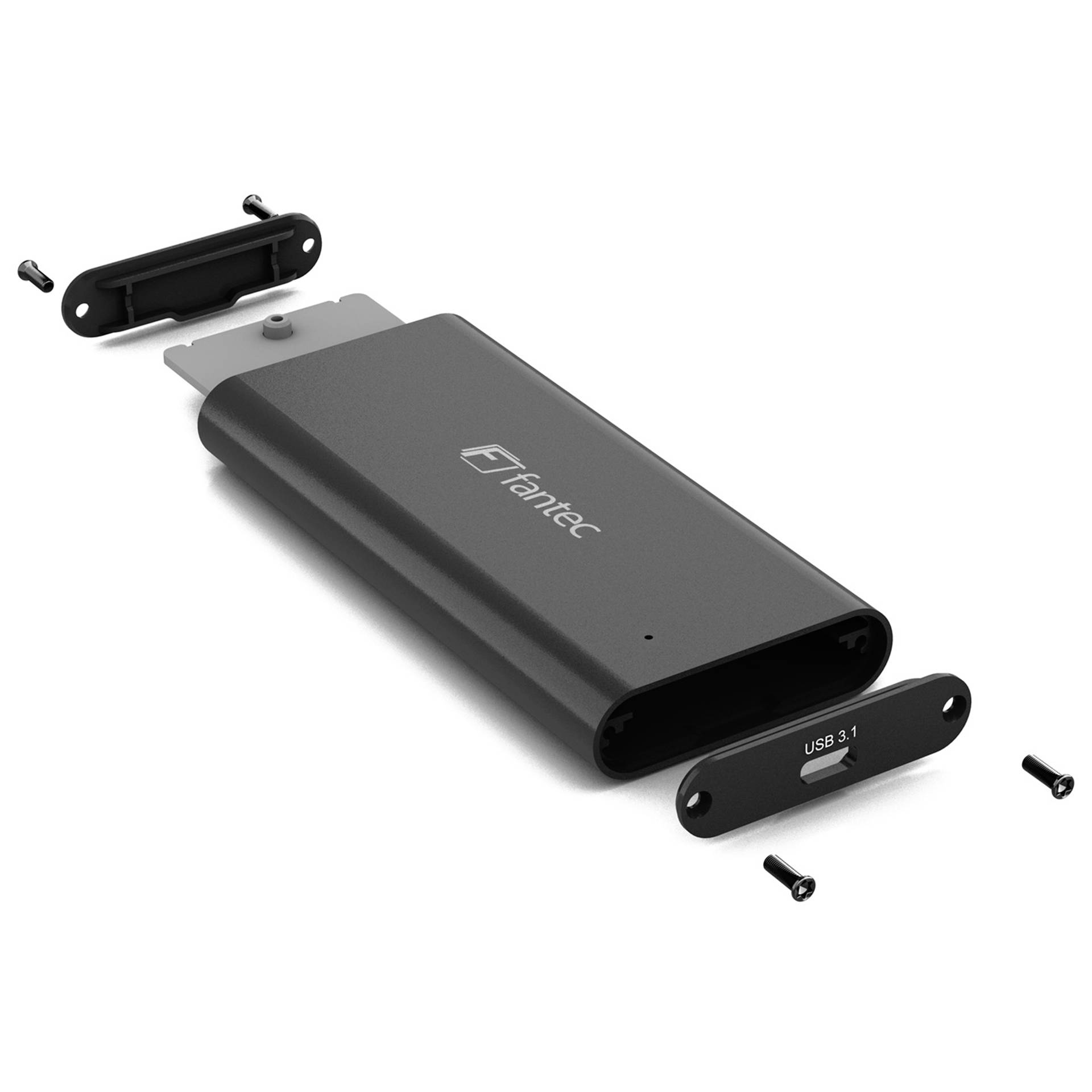 Fantec NVMe31 nero SSD-Gehäuse USB 3.1