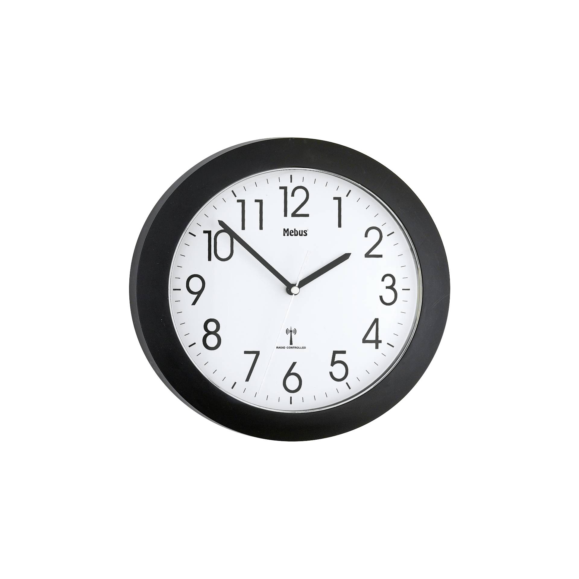 Mebus 52450 orologio da parete radiocomandato nero