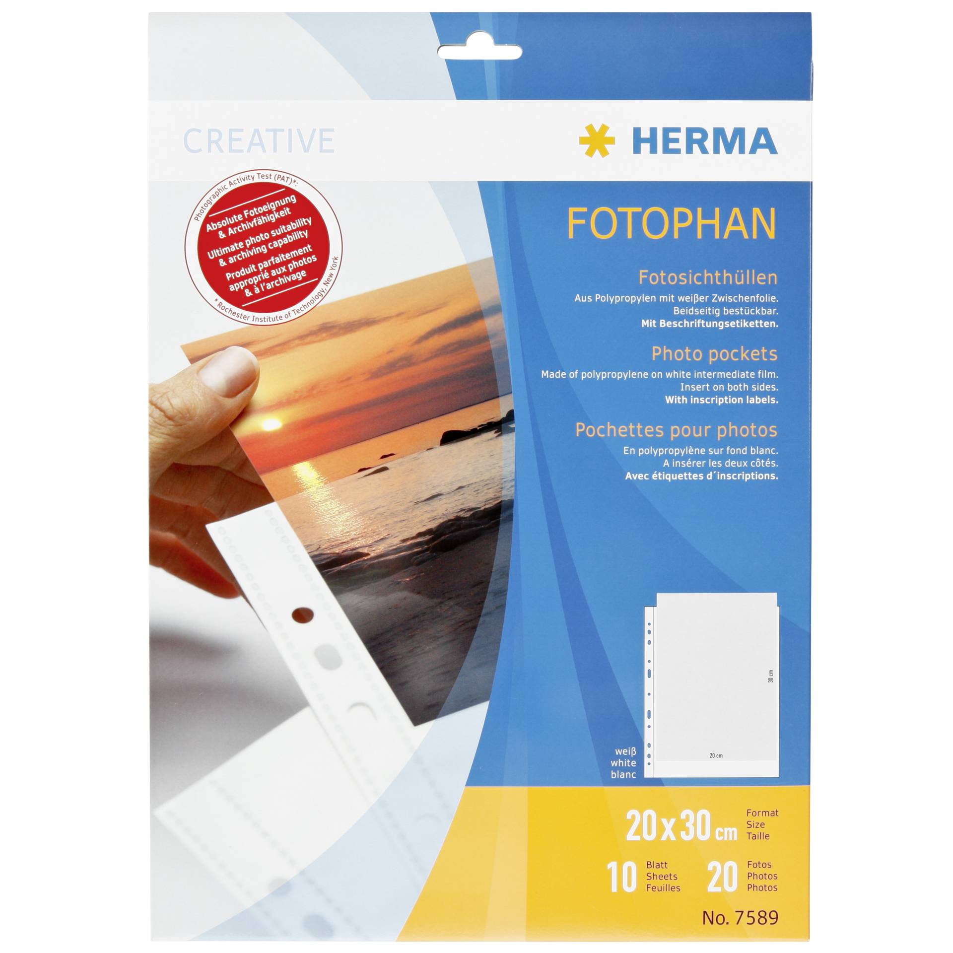 Herma fotophan 20x30 10 fogli bianchi 7589