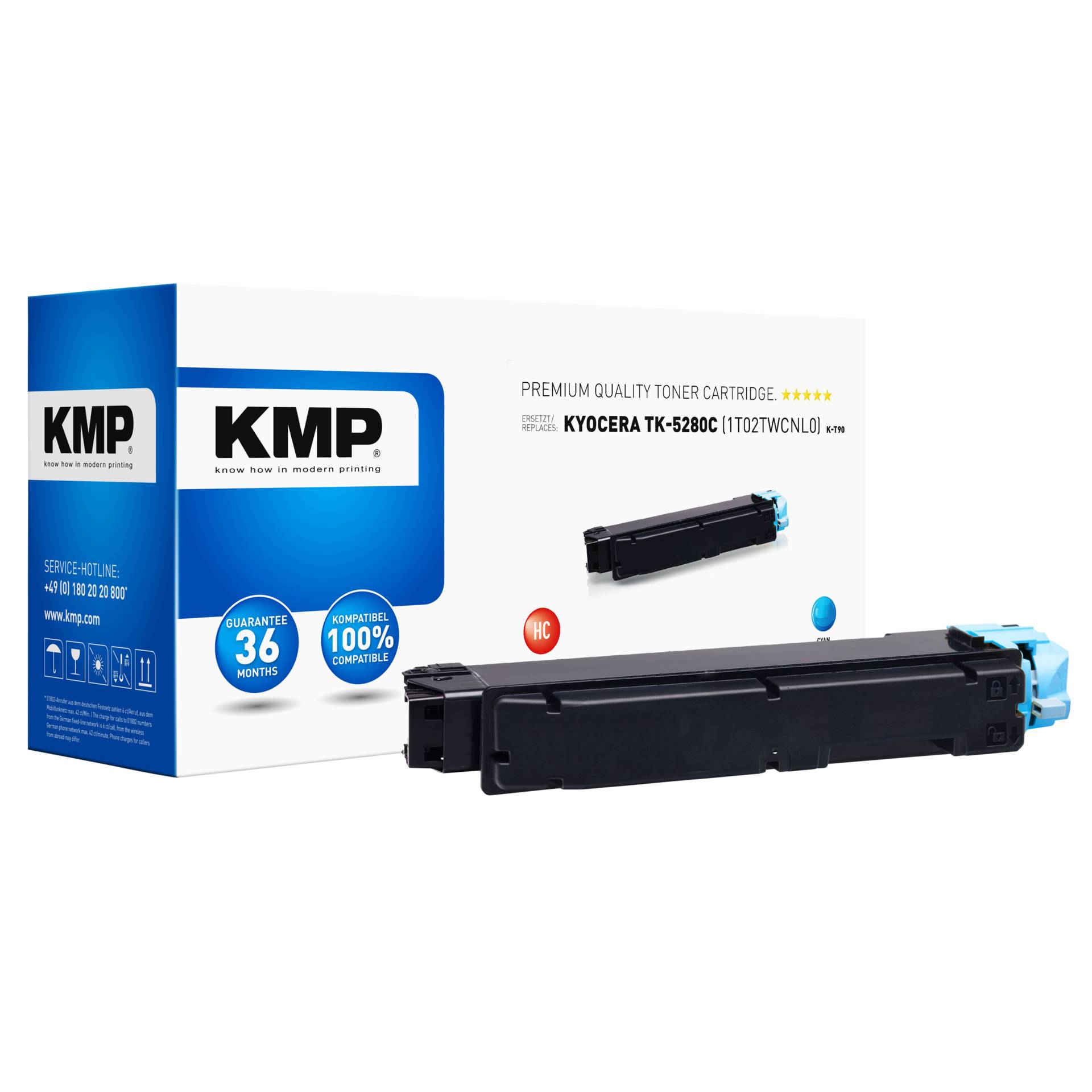 KMP K-T90 cartuccia ciano compatib. con Kyocera TK-5280 C