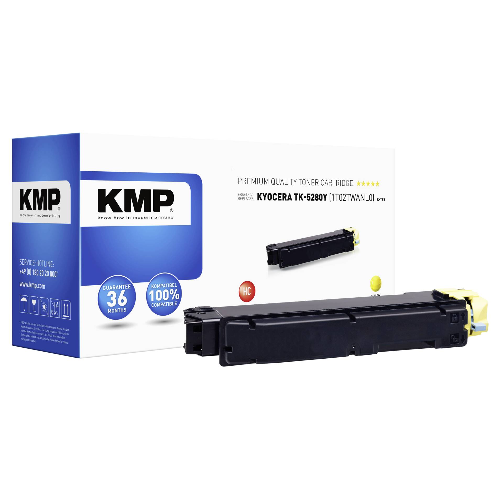 KMP K-T92 cartuccia giallo compatib. con Kyocera TK-5280 Y