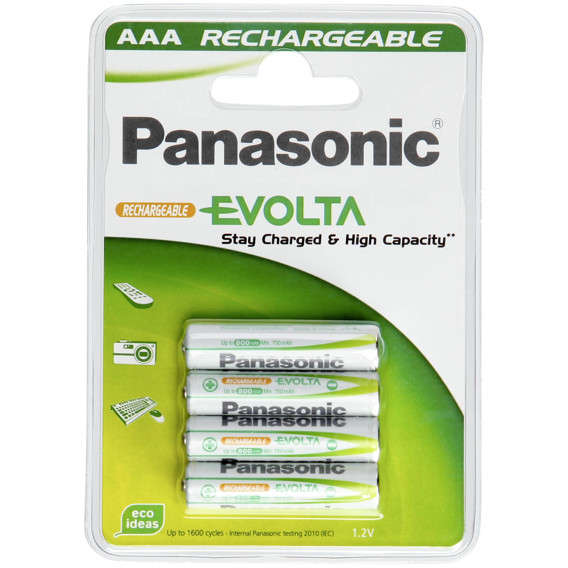 1x4 Panasonic Batt. NiMH Micro AAA 750 mAh Ricaricabile Evol