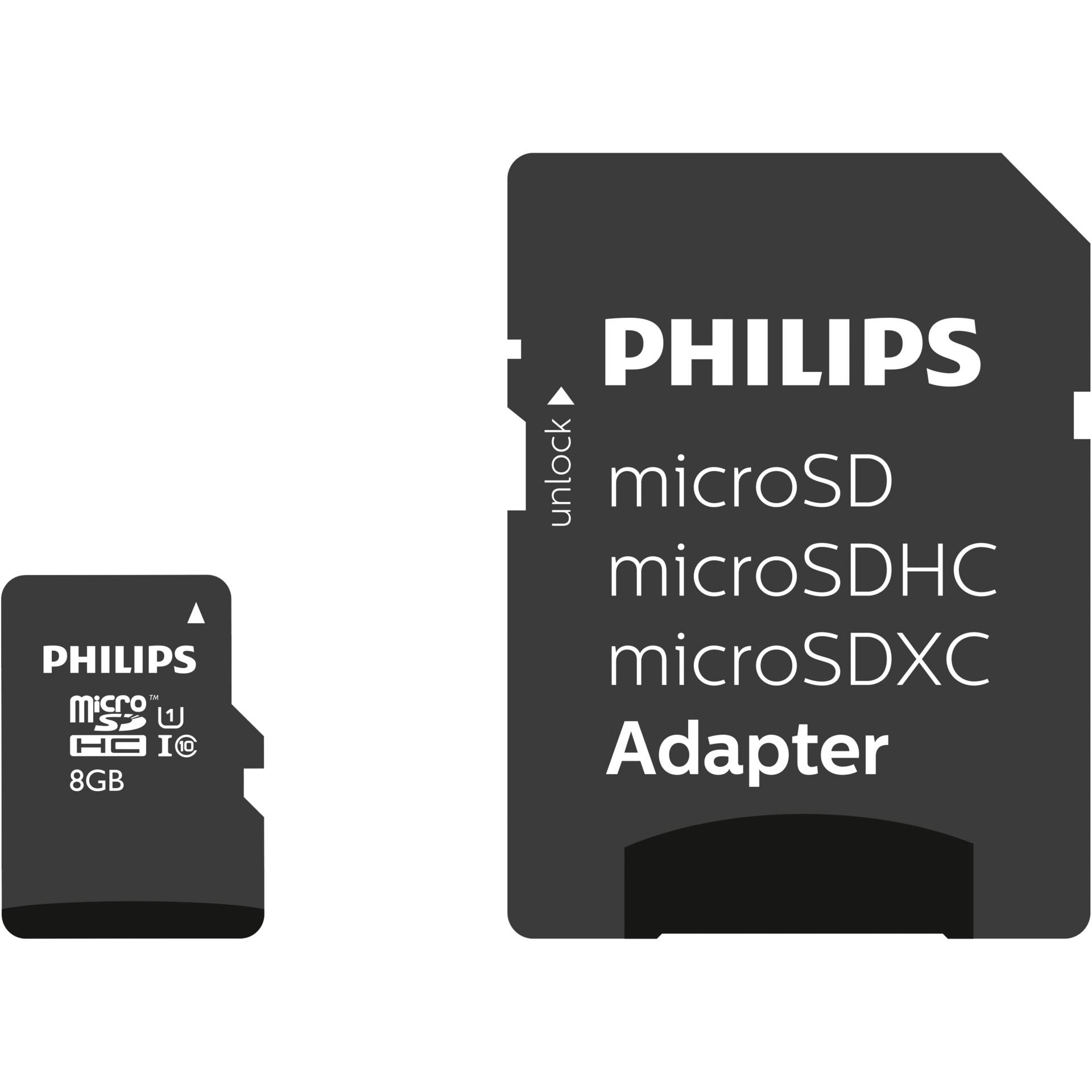 Philips MicroSDHC Card       8GB Class 10 UHS-I U1 incl. ada