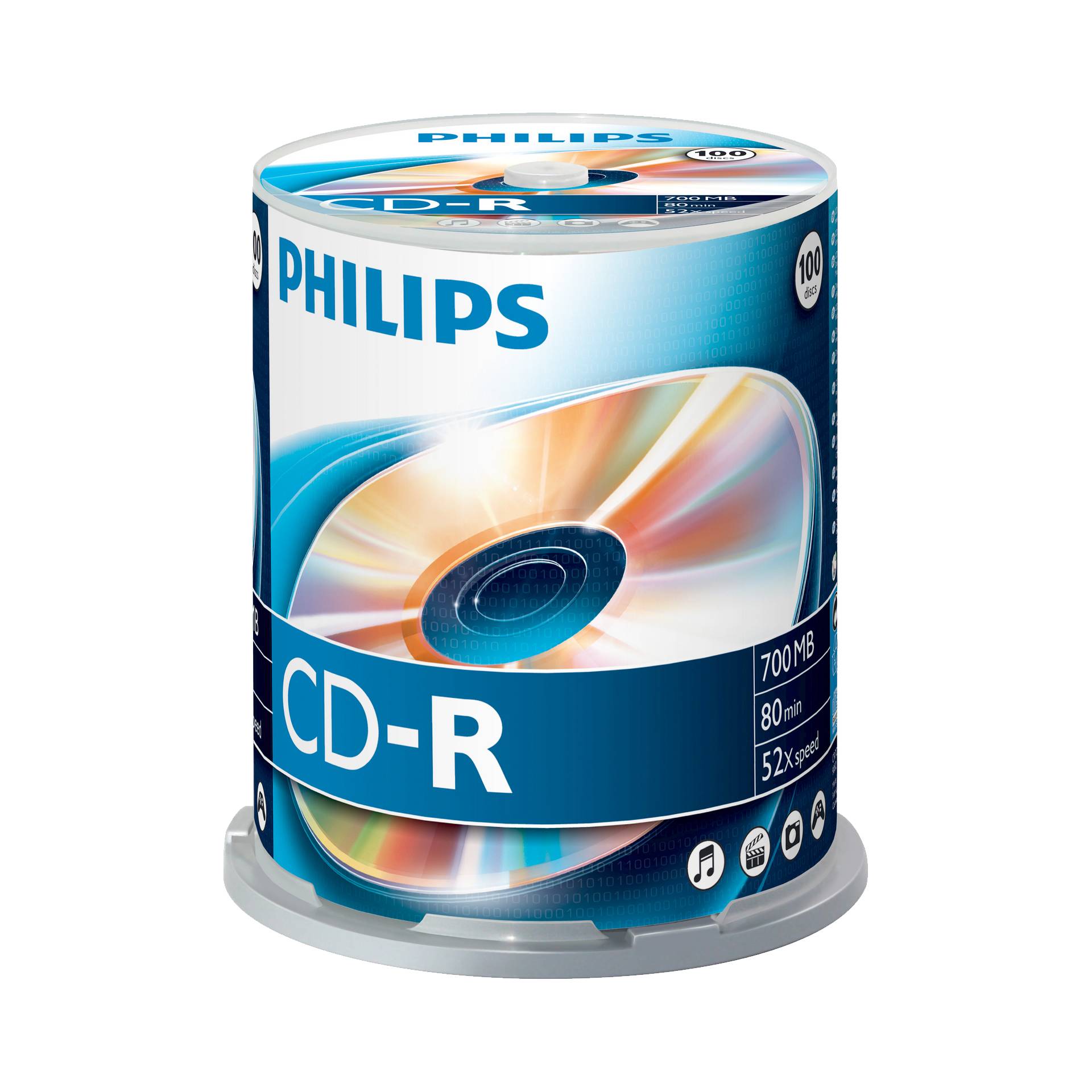 1x100 Philips CD-R 80Min 700MB 52x SP