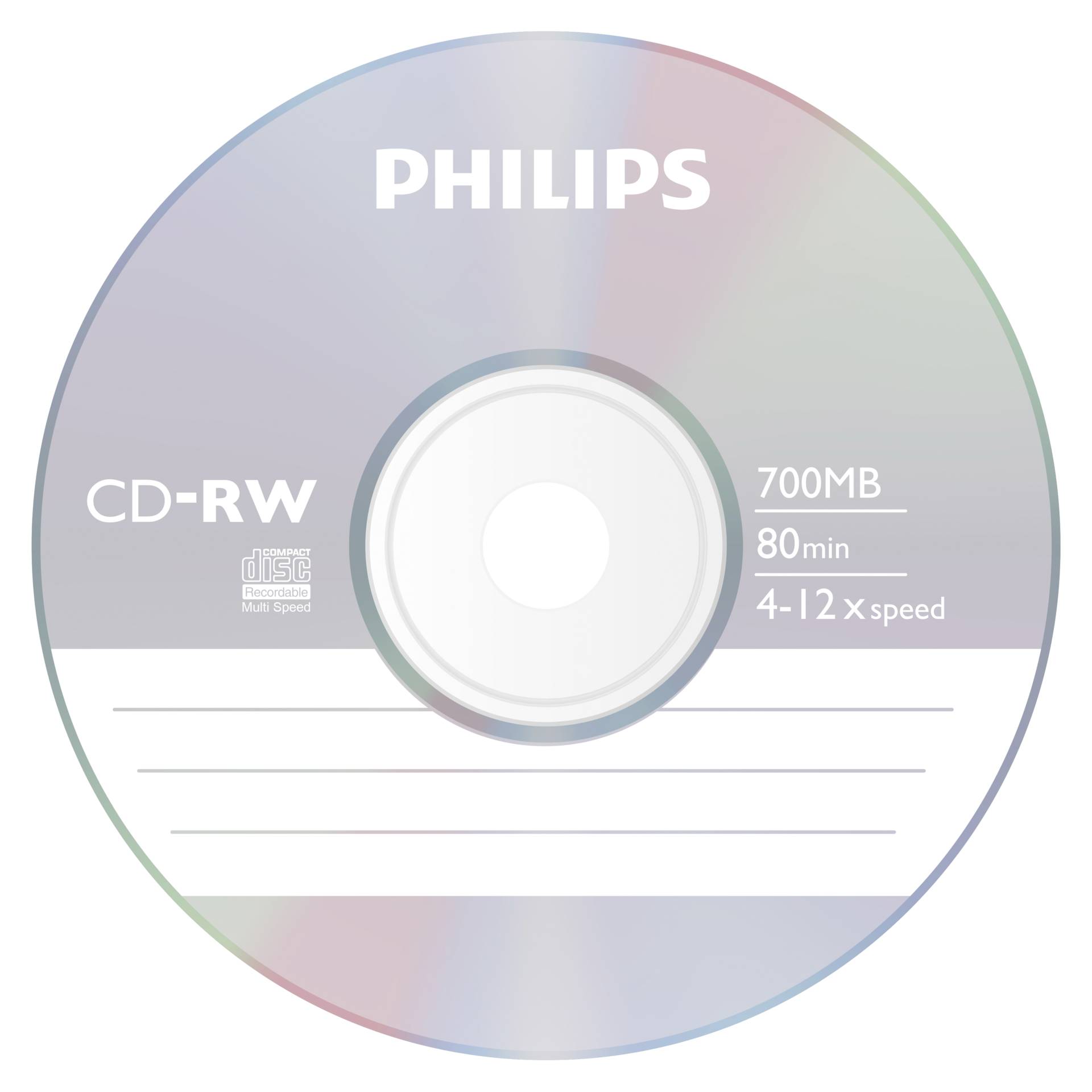 1x10 Philips CD-RW 80Min 700MB 4-12x JC